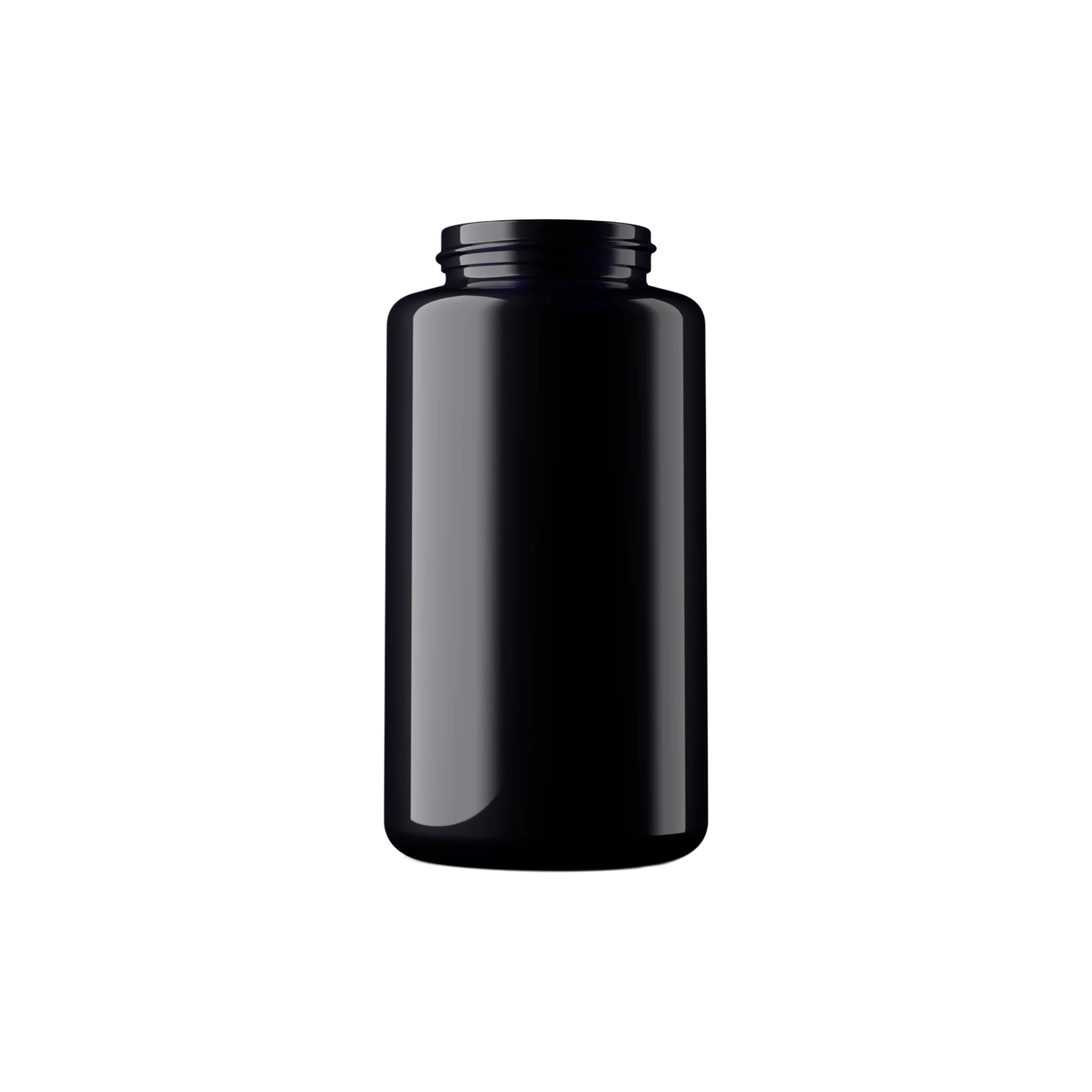 MIRON Violetglass 10.1oz / 300ml 48-400 Light-Protective Violet Glass Round Vitamin Jar