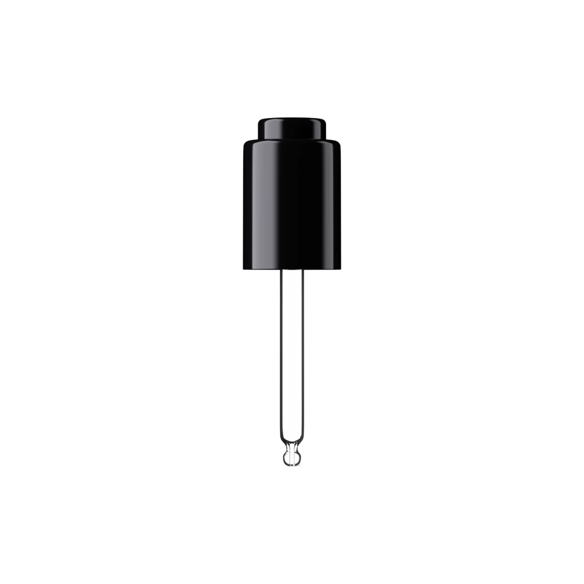 MIRON Violetglass 18-415 Black Push-Button Dropper Pipette with Straight Ball Tip, 0.35cc Dosage