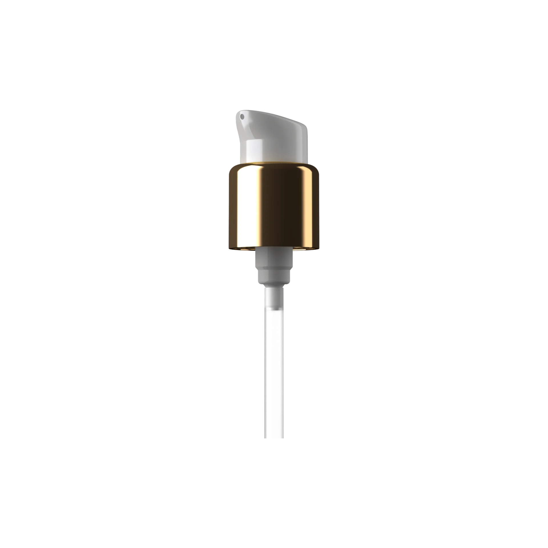 MIRON Violetglass 18-400 Black PP Slim Serum/Treatment Pump, 0.15cc Dosage with Gold Metallic Collar & Twist Lock