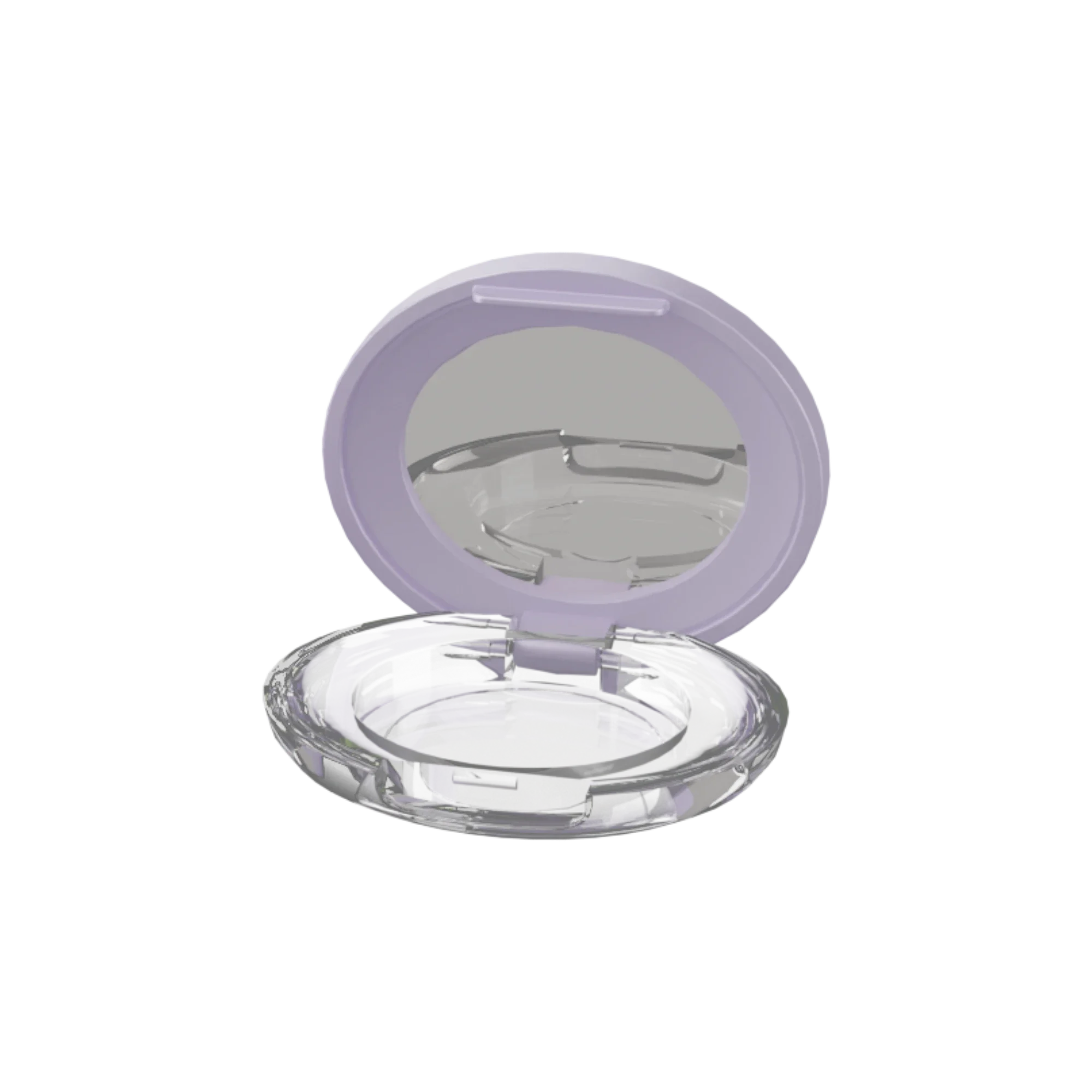 Anhui Jusu High Tech Industrial Co., Ltd 3g Round ABS & PMMA Eyeshadow Compact with Transparent Base & Mirror