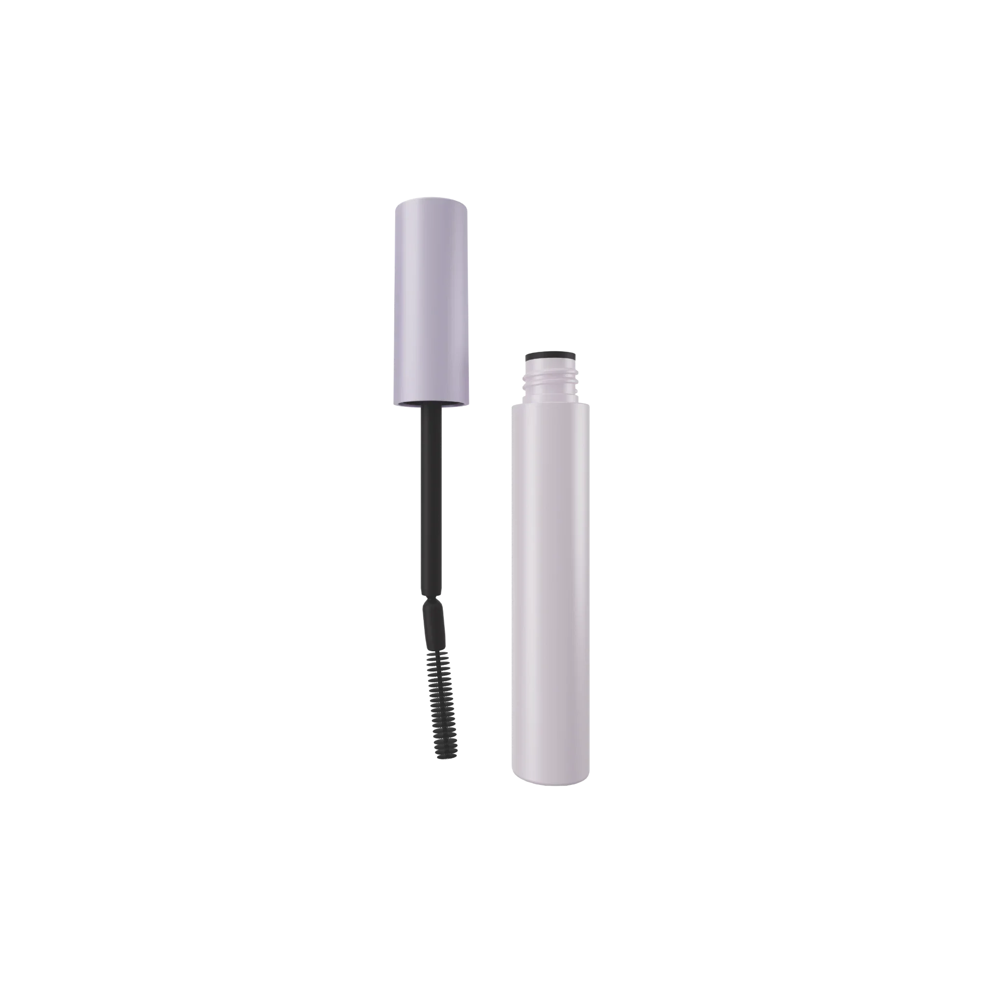 Anhui Jusu High Tech Industrial Co., Ltd 0.41oz / 12ml Cylinder PET Mascara Tube with ABS Cap & Flat Angled TPU Brush