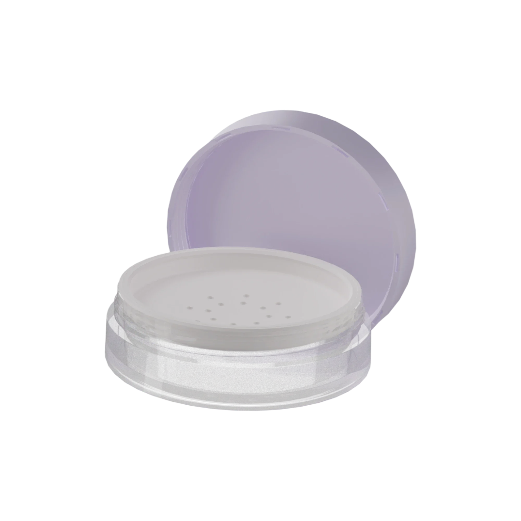 Anhui Jusu High Tech Industrial Co., Ltd 10g ABS Round Loose Powder Sifter Jar with Flush Low-Profile Cap