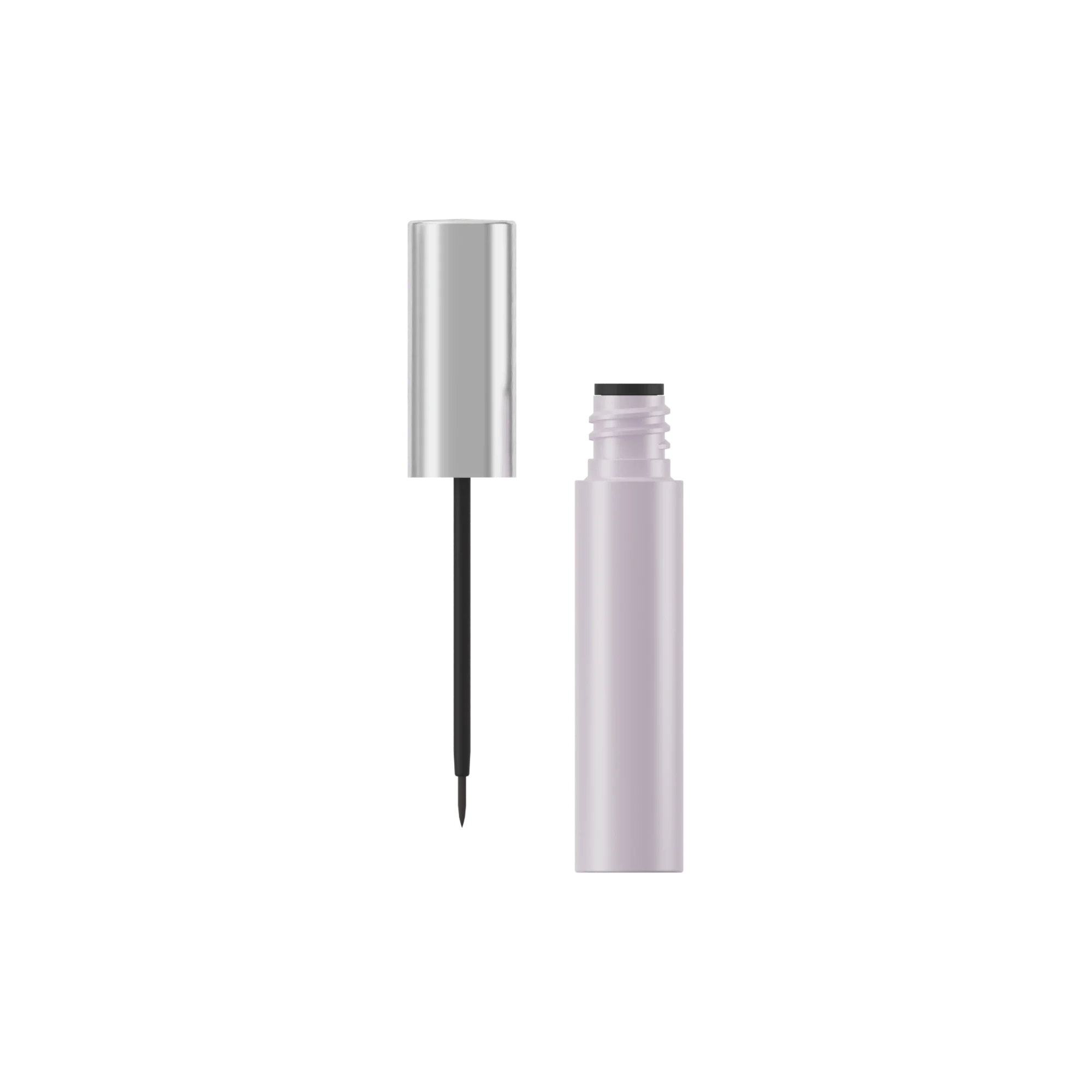 Anhui Jusu High Tech Industrial Co., Ltd 0.11oz / 3.3ml Cylinder PP Liquid Eyeliner Tube with Aluminum Cap & Fine Liner Brush