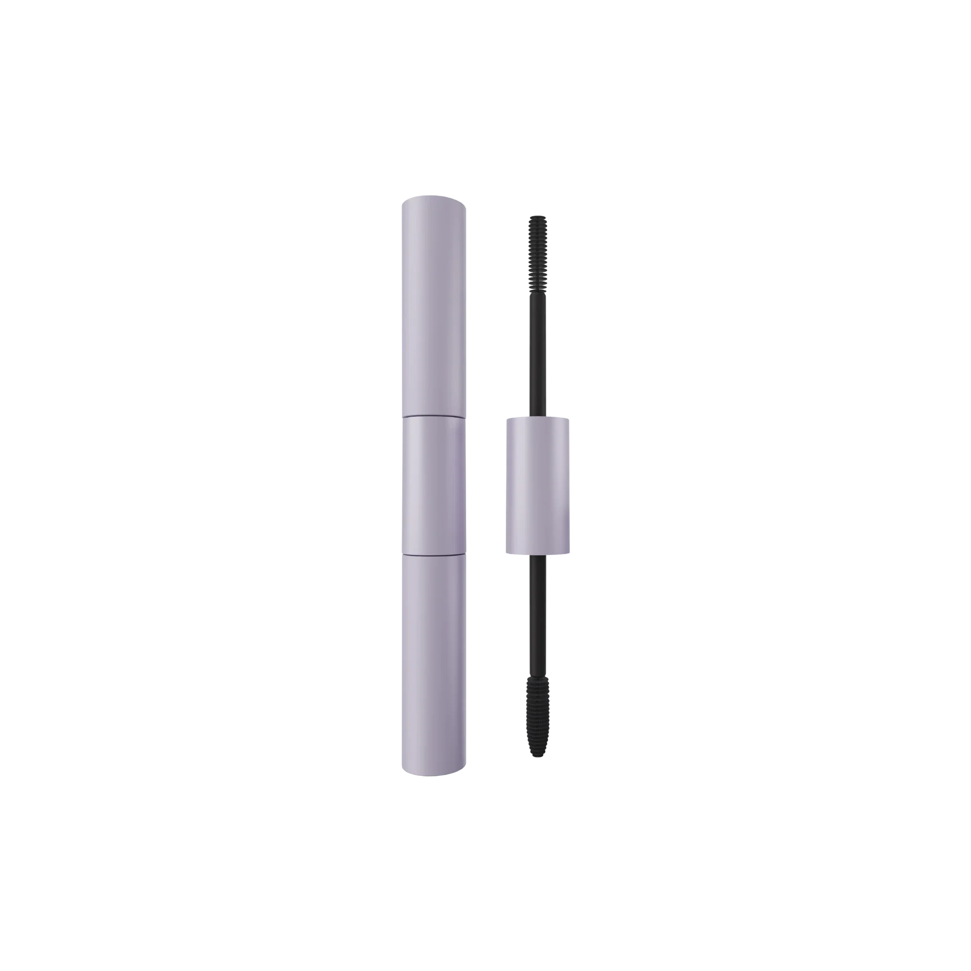 Anhui Jusu High Tech Industrial Co., Ltd 2x2.75ml / 0.09oz Cylinder PET Dual-Ended Mascara Tube with Customizable TPU Bristle Brush and Narrow Brush