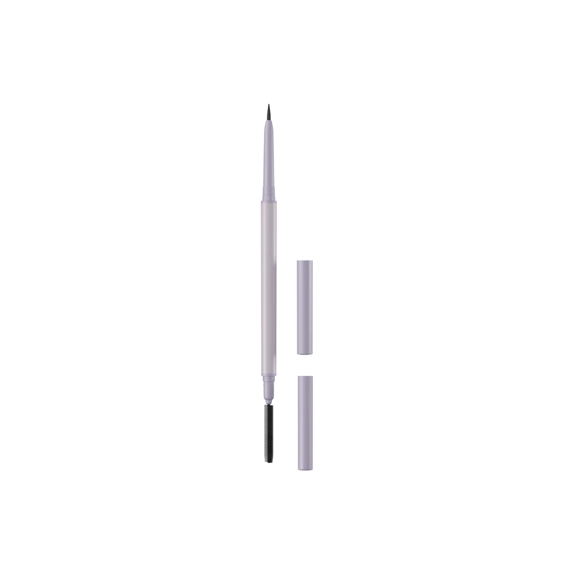 Anhui Jusu High Tech Industrial Co., Ltd 0.1ml PS Slim Cylinder Dual-Ended Eyeliner & Eyebrow Pen with Ultra-Fine Tip & Spoolie Brush
