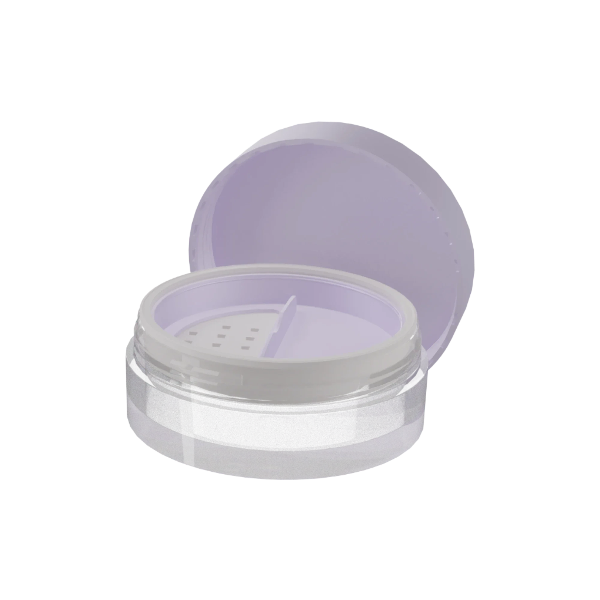 Anhui Jusu High Tech Industrial Co., Ltd 10g ABS Round Loose Powder Sifter Jar with Divided PP Sifter Insert & Flush Cap
