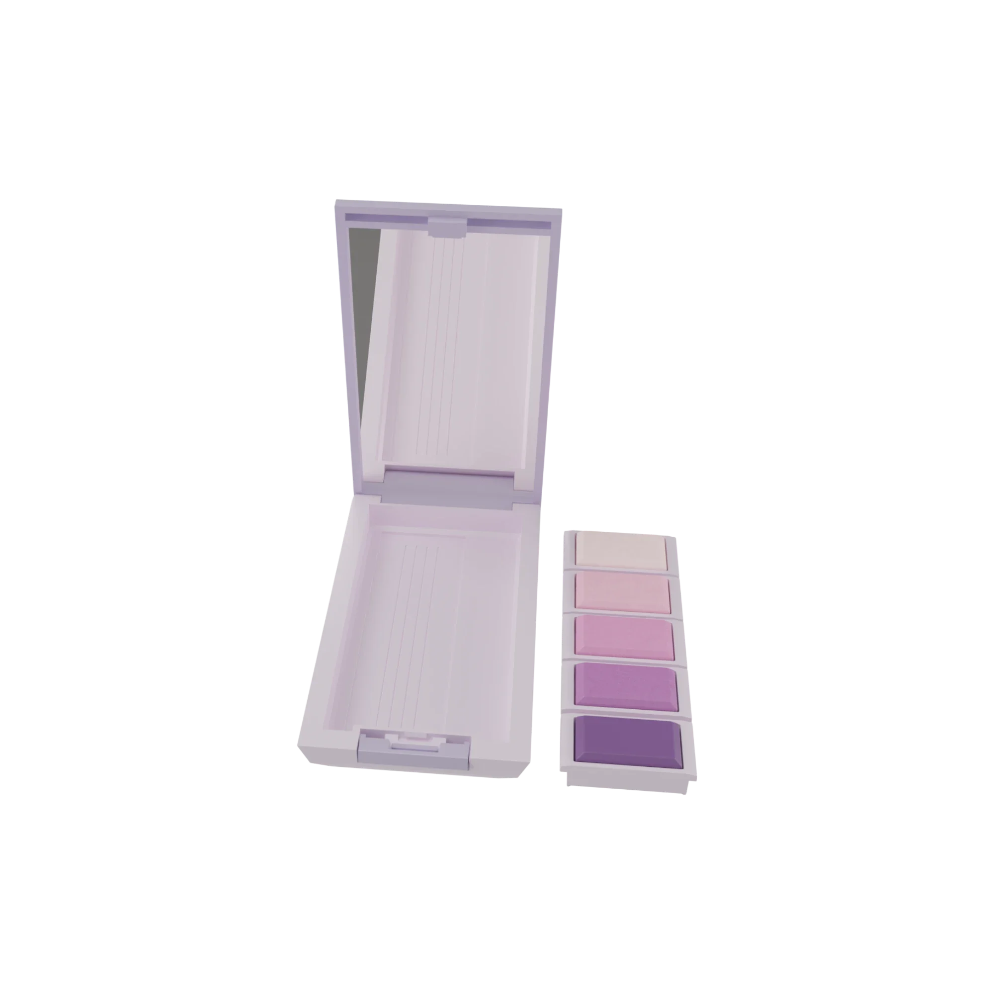 Anhui Jusu High Tech Industrial Co., Ltd 5g 5-Pan Rectangular ABS Eyeshadow Palette with Removable Rectangular Wells, Mirror & Push Button Closure