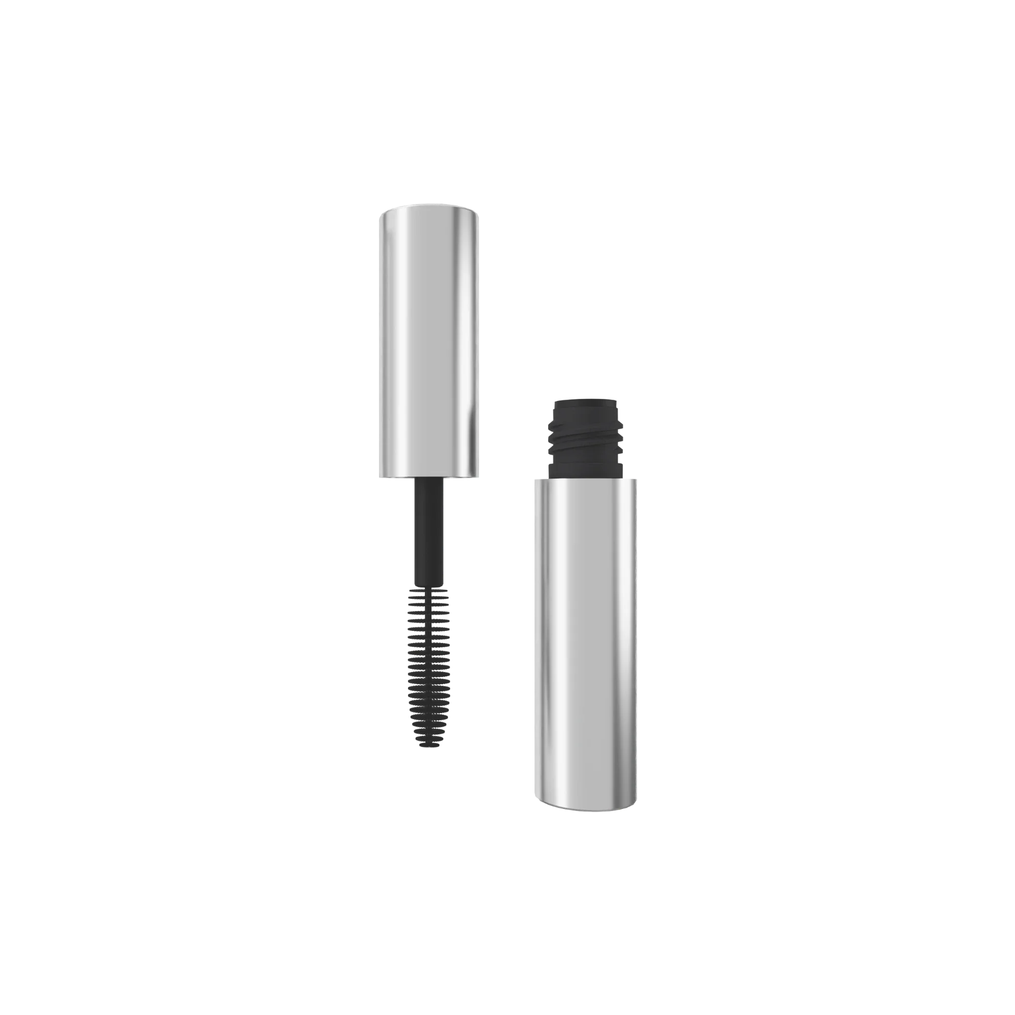 Anhui Jusu High Tech Industrial Co., Ltd 0.19oz / 5.5ml Cylinder Aluminum Mascara Tube with Aluminum Cap & Classic TPU Bristle Brush