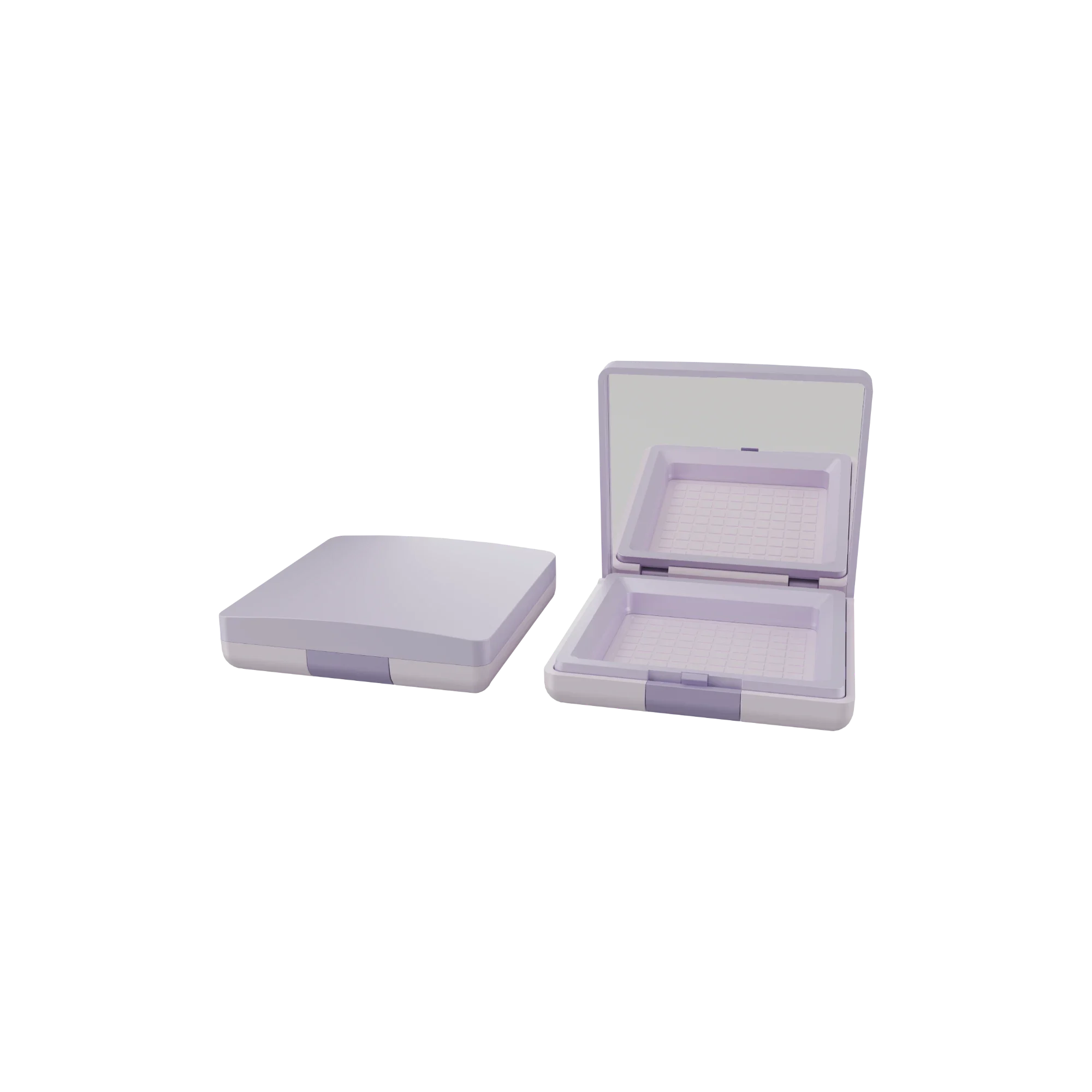 Anhui Jusu High Tech Industrial Co., Ltd 10g Deep Well Square ABS Cosmetic Compact with Mirror & Push Button Closure