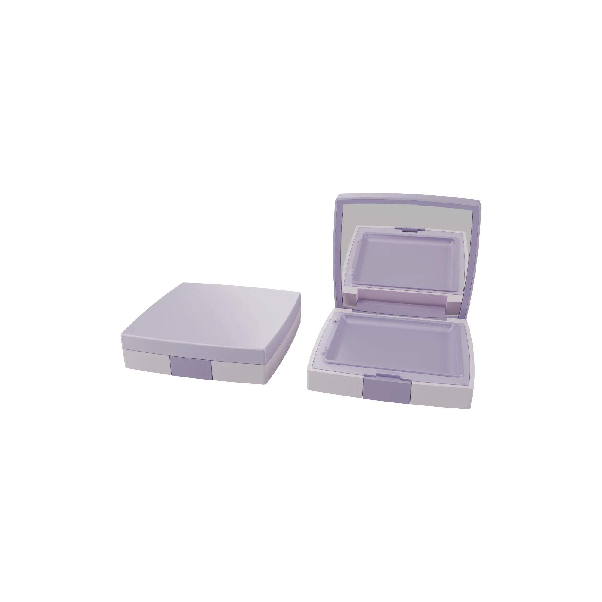 Anhui Jusu High Tech Industrial Co., Ltd 5g Square ABS Powder Compact with Mirror & Push Button Closure