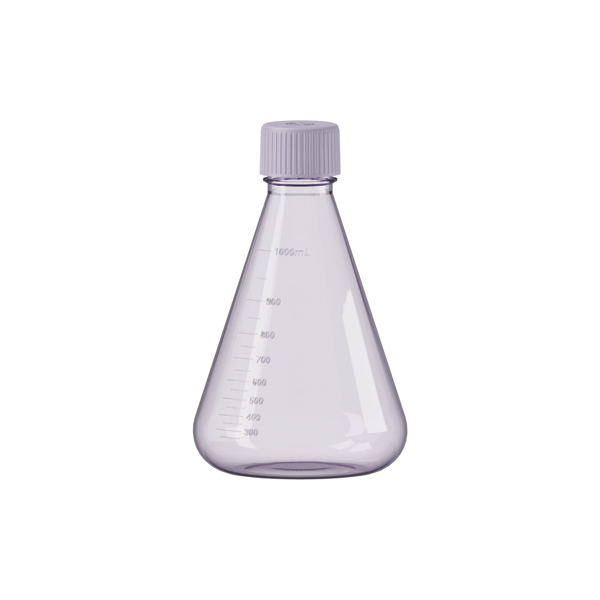Anhui Jusu High Tech Industrial Co., Ltd 36oz / 1060ml PET Plastic Erlenmeyer Flask Bottle with Graduated Markings & Ribbed Screw Cap
