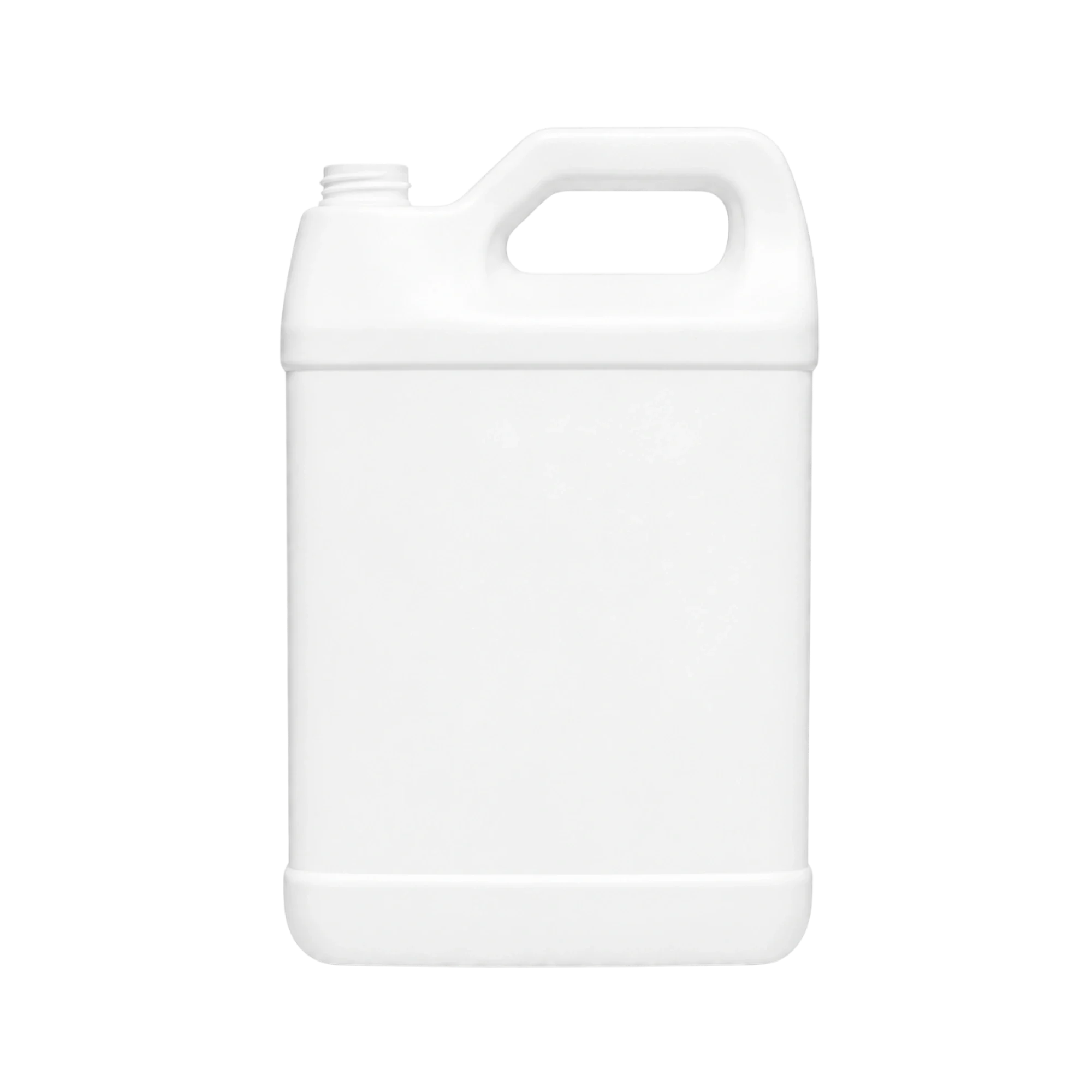 2.5 Gallon / 320oz 38mm F-Style Oblong HDPE Plastic Jug with Label Panel