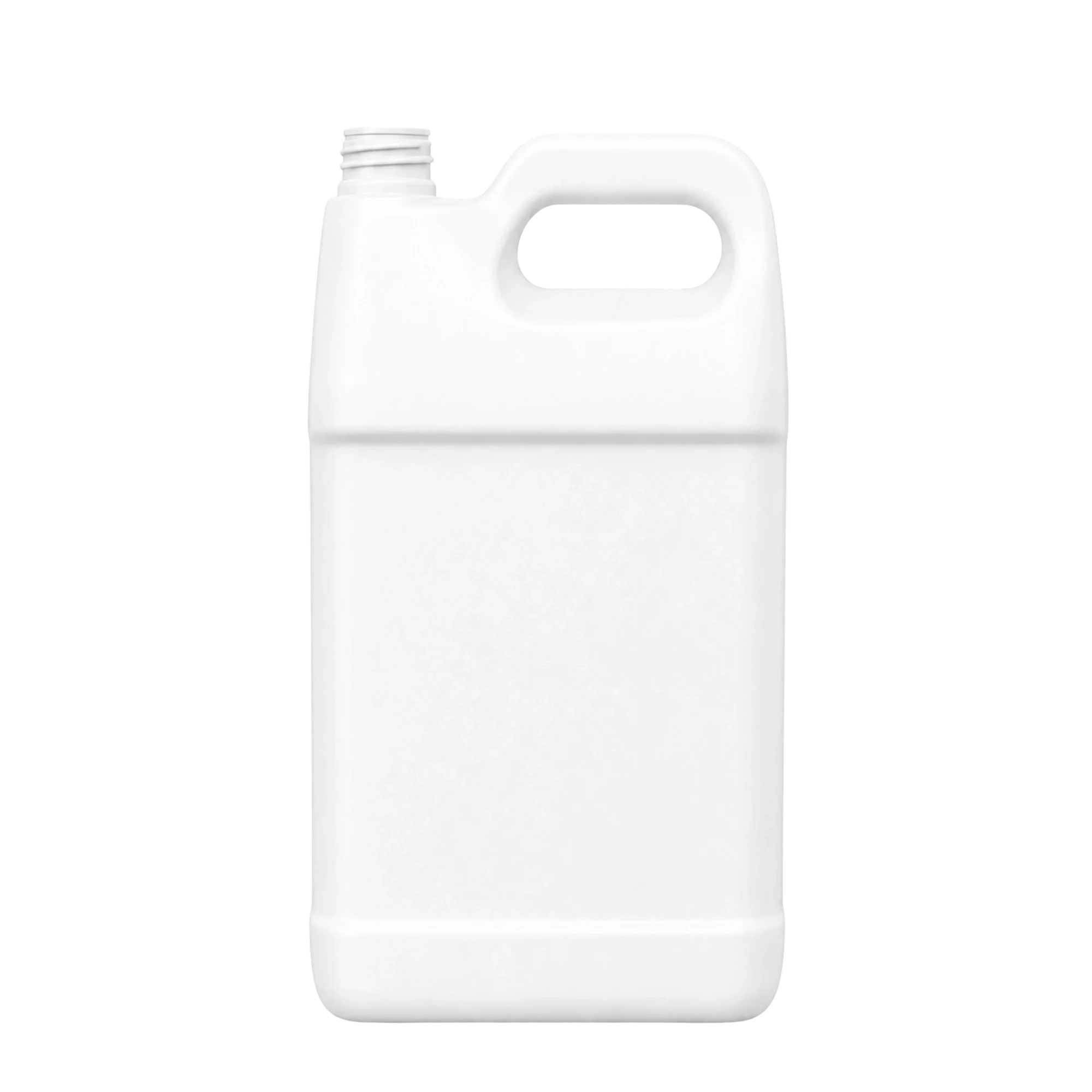 2.5 Gallon / 320oz 63mm Tall F-Style HDPE Plastic Jug with Label Panel