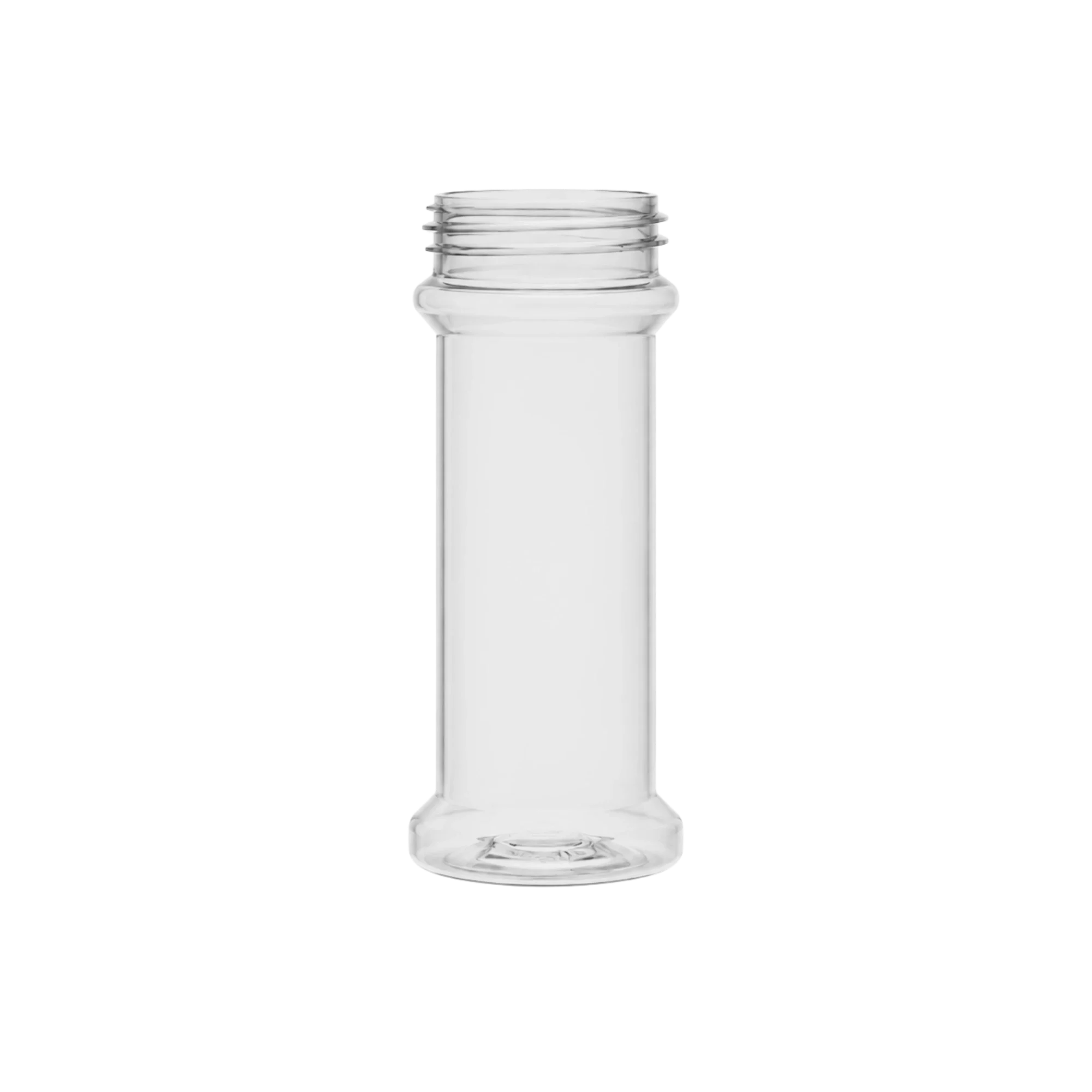 7oz Round 53-485 PET Spice Bottle with Recessed Label Panel