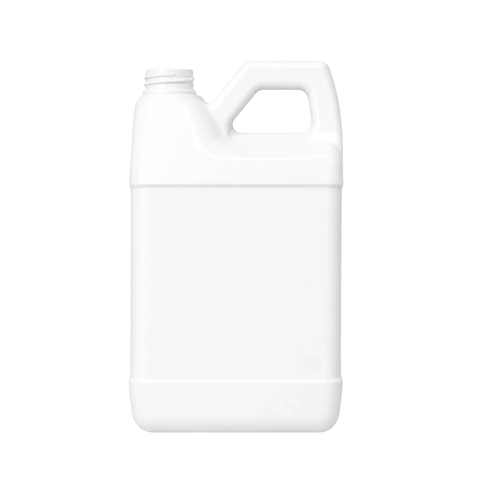 1.89L / 64oz 38mm F-Style Oblong HDPE Plastic Jug with Label Panel
