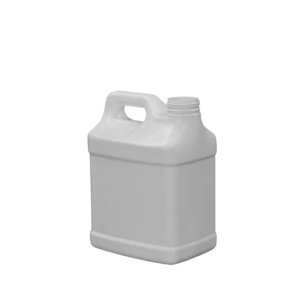2 Gallon / 256oz 53-400 HDPE F-Style Jug with Recessed Label Panel