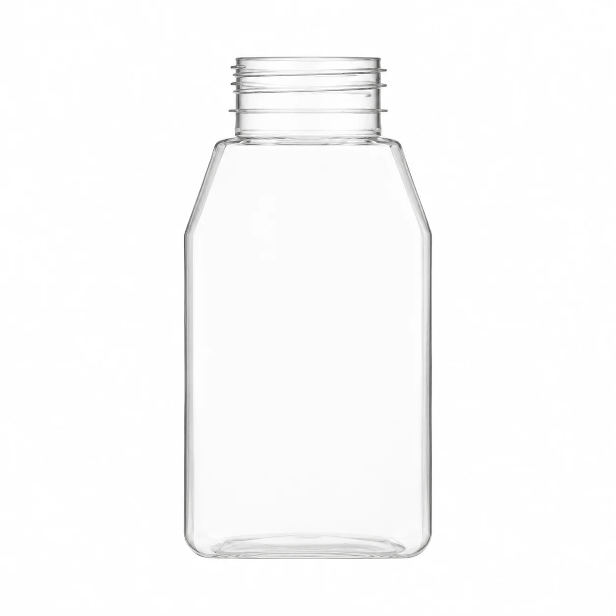 16oz / 473ml 53-485 PET Rectangular Oblong Wide-Mouth Spice Bottle