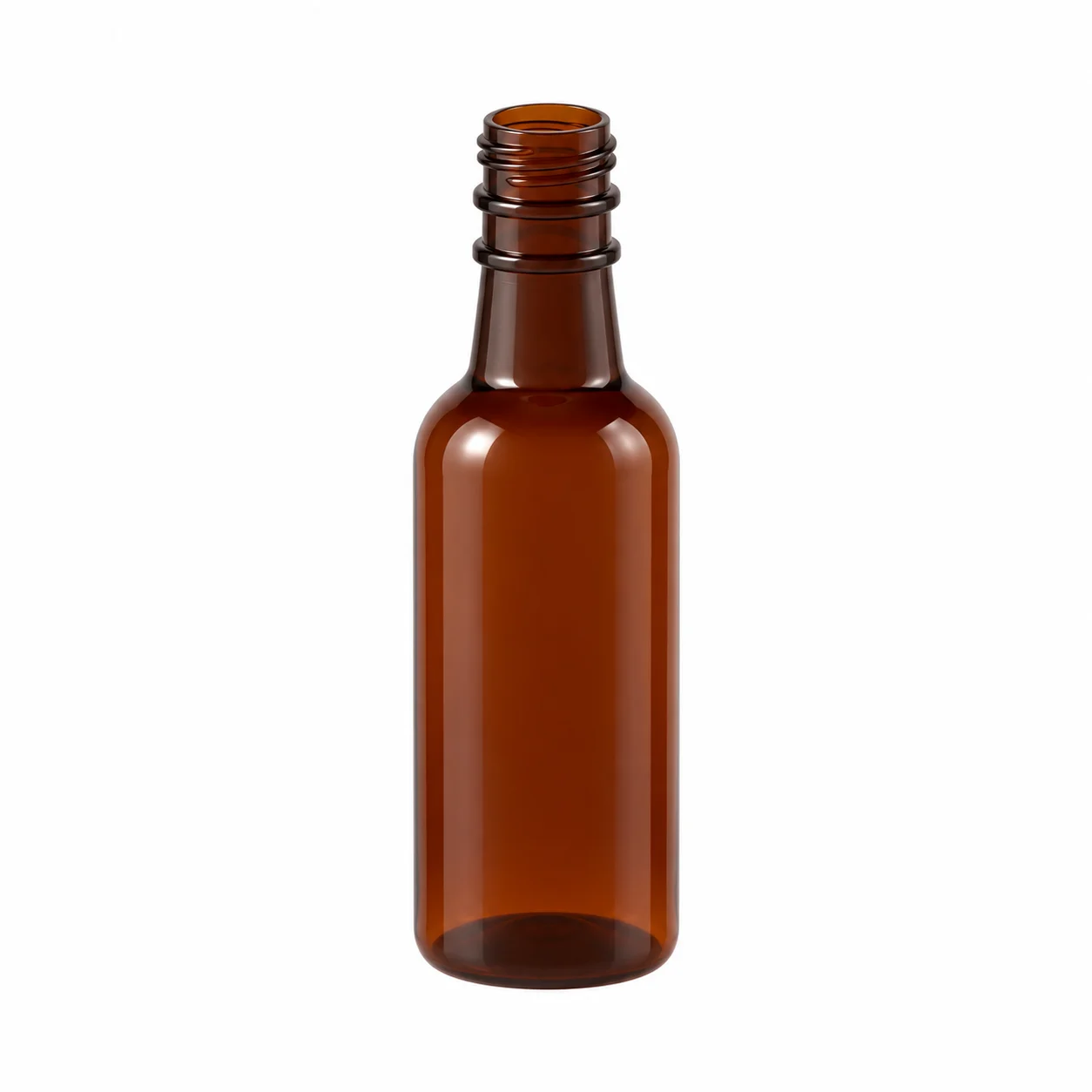 1.69oz / 50ml 18-Kerr Amber PET Round Shooter Bottle