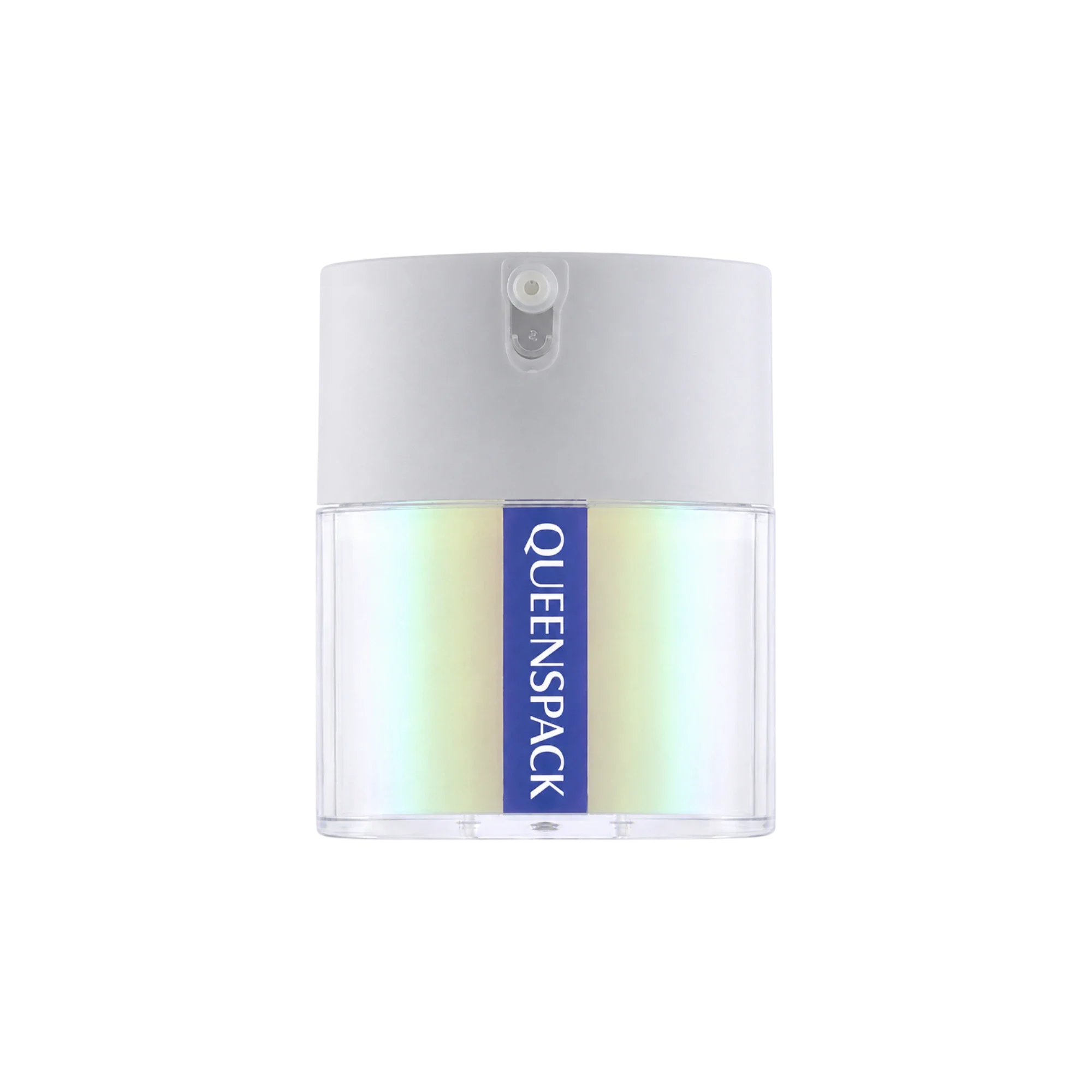 Queens Packaging Co., ltd. 1.7oz / 50ml Acrylic Double-Wall Straight Sided Airless Jar with Integrated Recessed Pump & PP Inner Jar