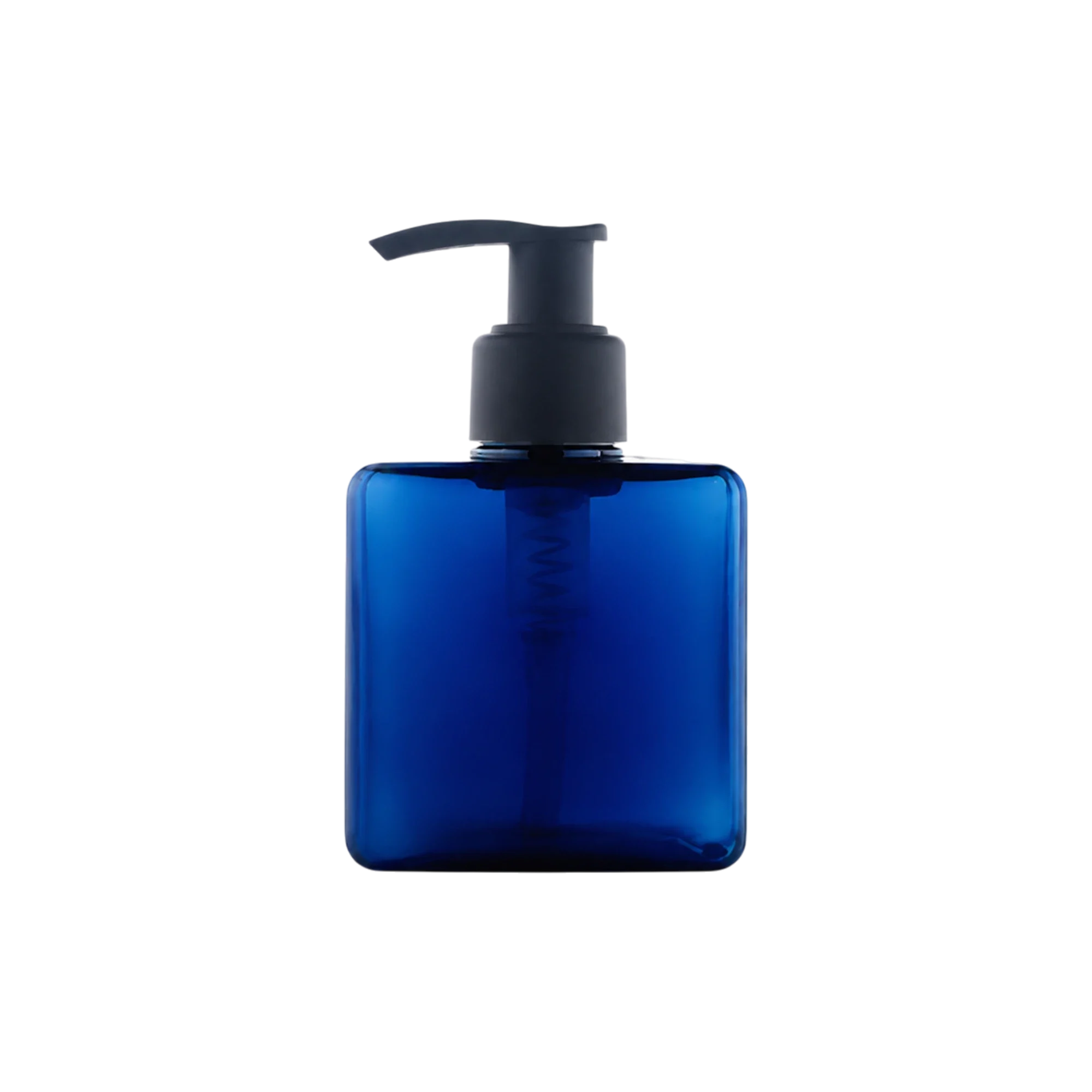 Queens Packaging Co., ltd. 8.1oz / 240ml Glass-Like PETG Cube Cleanser Pump Bottle with Lock-Down PP Pump