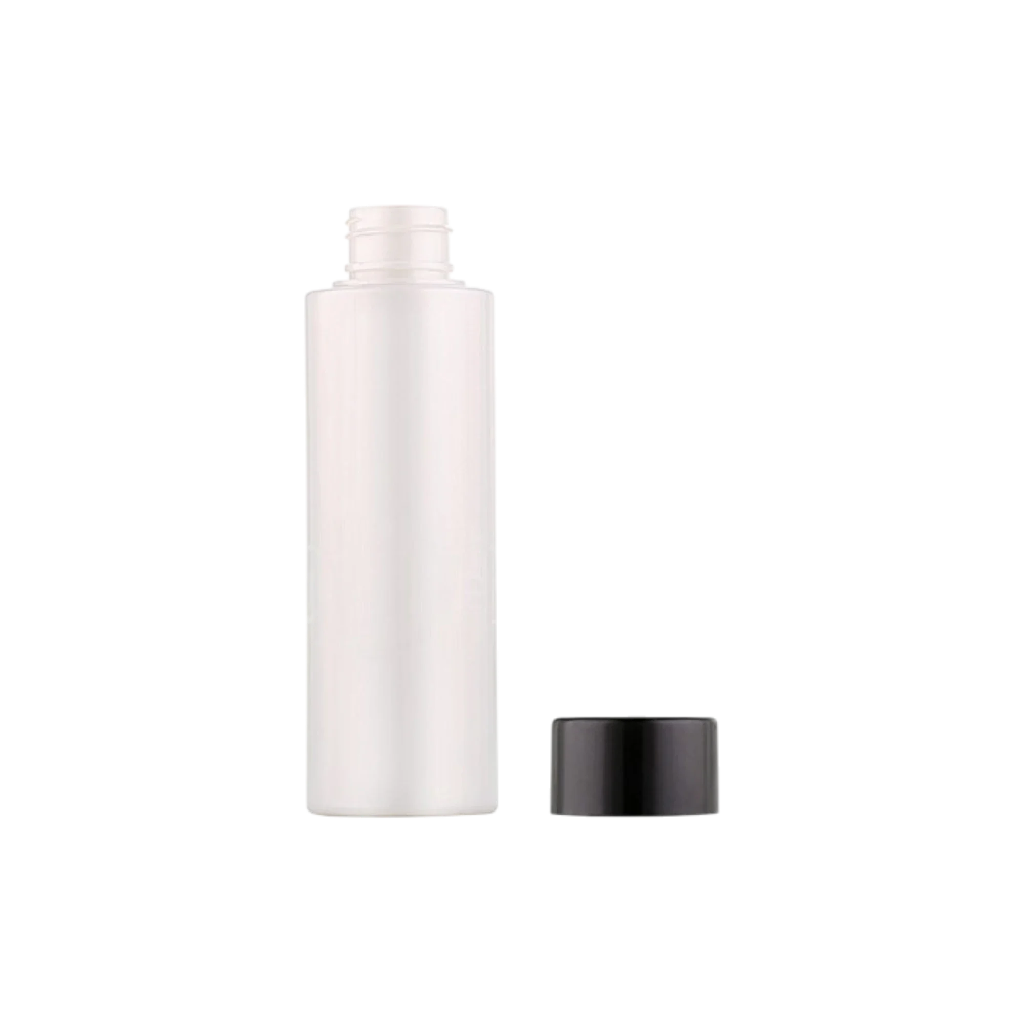 Queens Packaging Co., ltd.  3.4oz / 100ml PET Thick-Wall Cylinder Cosmetic Bottle with PE Orifice Reducer & LDPE Threaded Closure