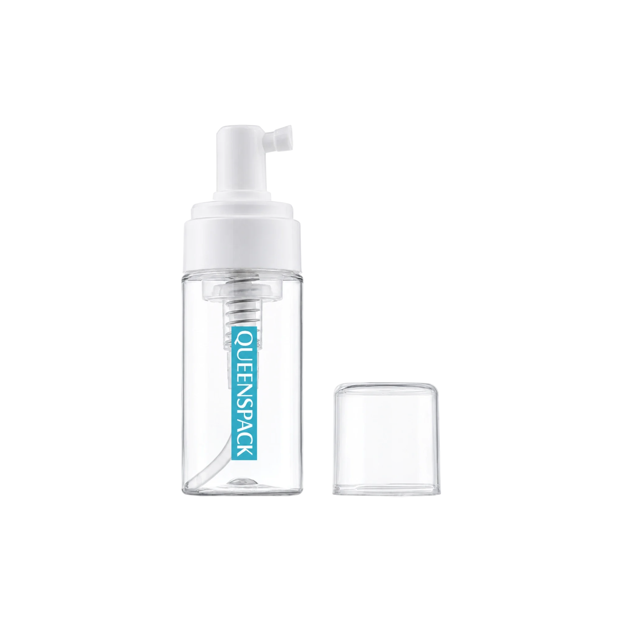 Queens Packaging Co., ltd.  10.8oz / 320ml PET Slim Cylinder Foaming Pump Bottle with Overcap