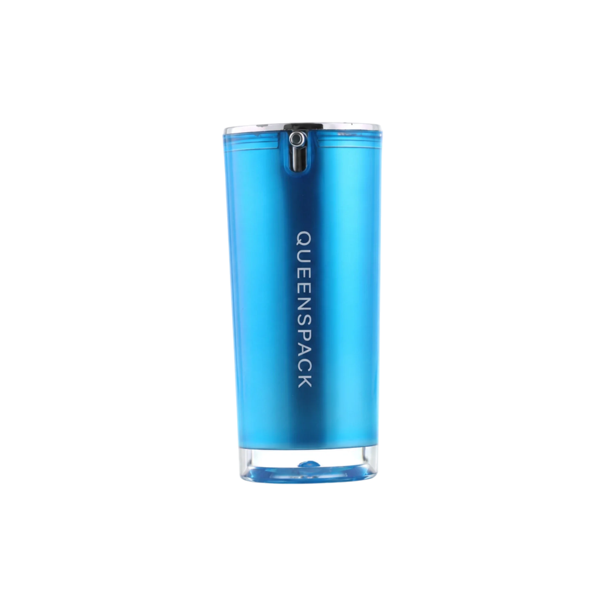 Queens Packaging Co., ltd.  0.51oz / 15ml Acrylic Double-Wall Cylinder Pump Bottle with Integrated Recessed ABS Pump & PP Inner Bottle