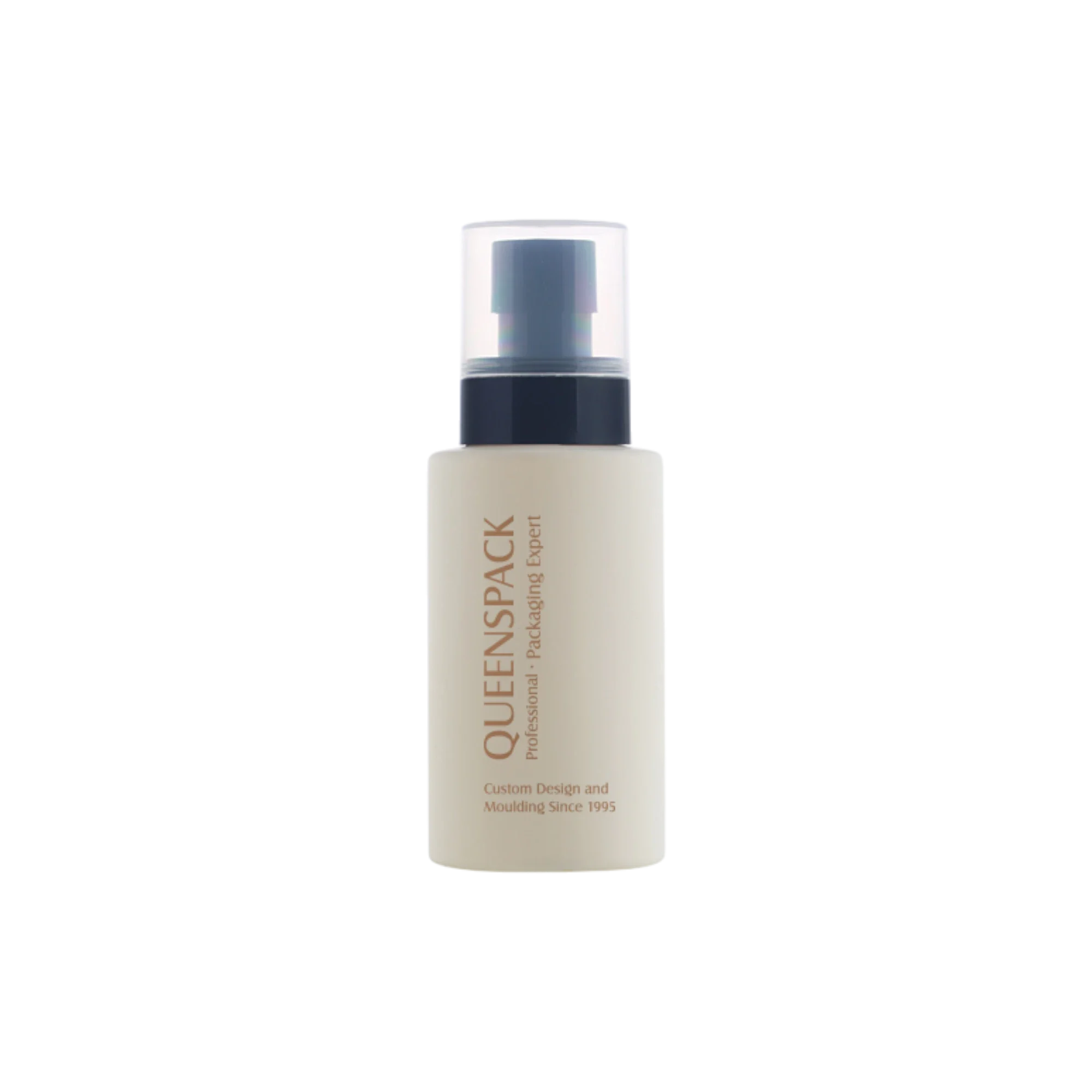 Queens Packaging Co., ltd. 5.1oz / 150ml PE Cylinder Spray Bottle with PP Fine Mist Sprayer & Clear Overcap