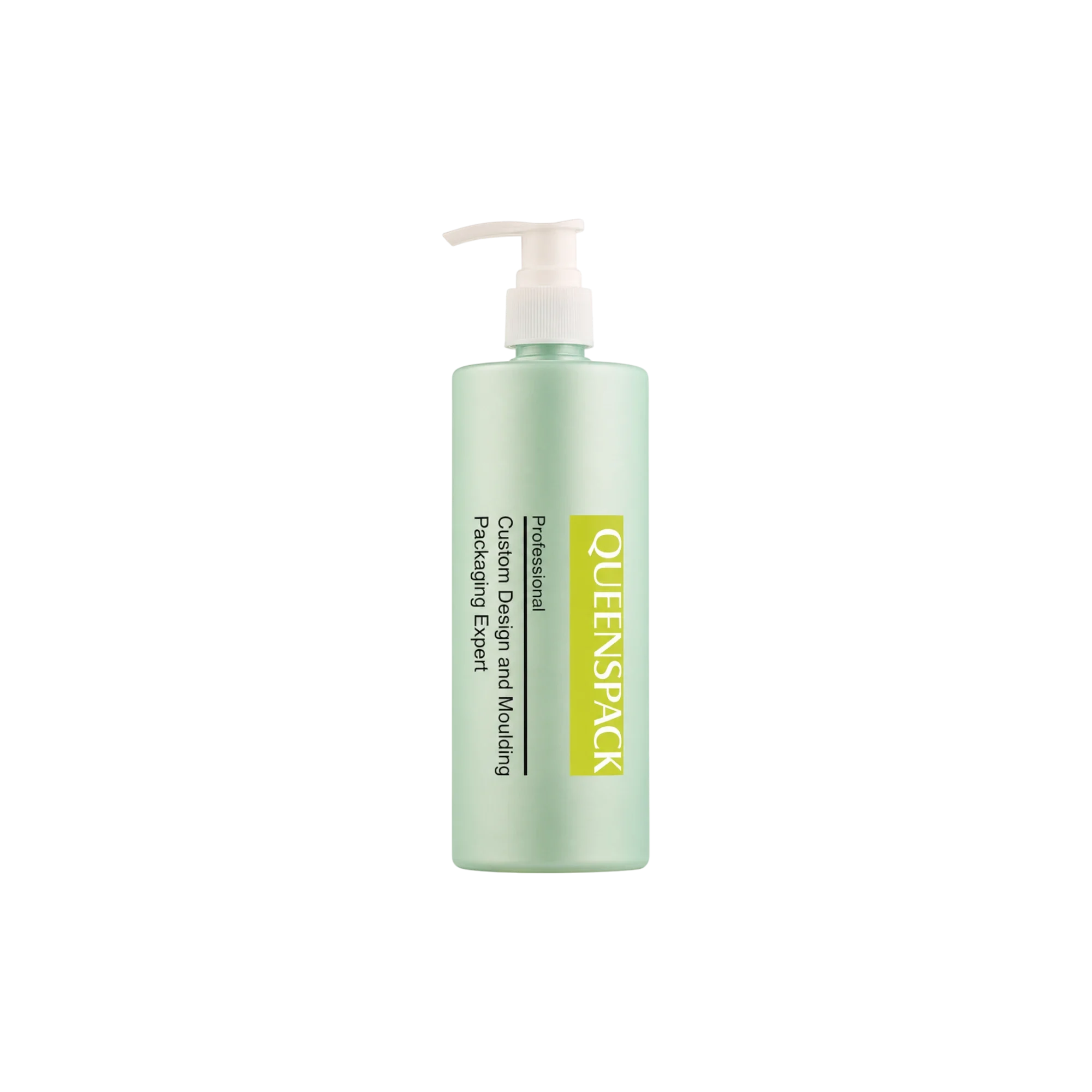 Queens Packaging Co., ltd.  10.1oz / 300ml Clear PET Cylinder Cleanser Pump Bottle with PP Pump