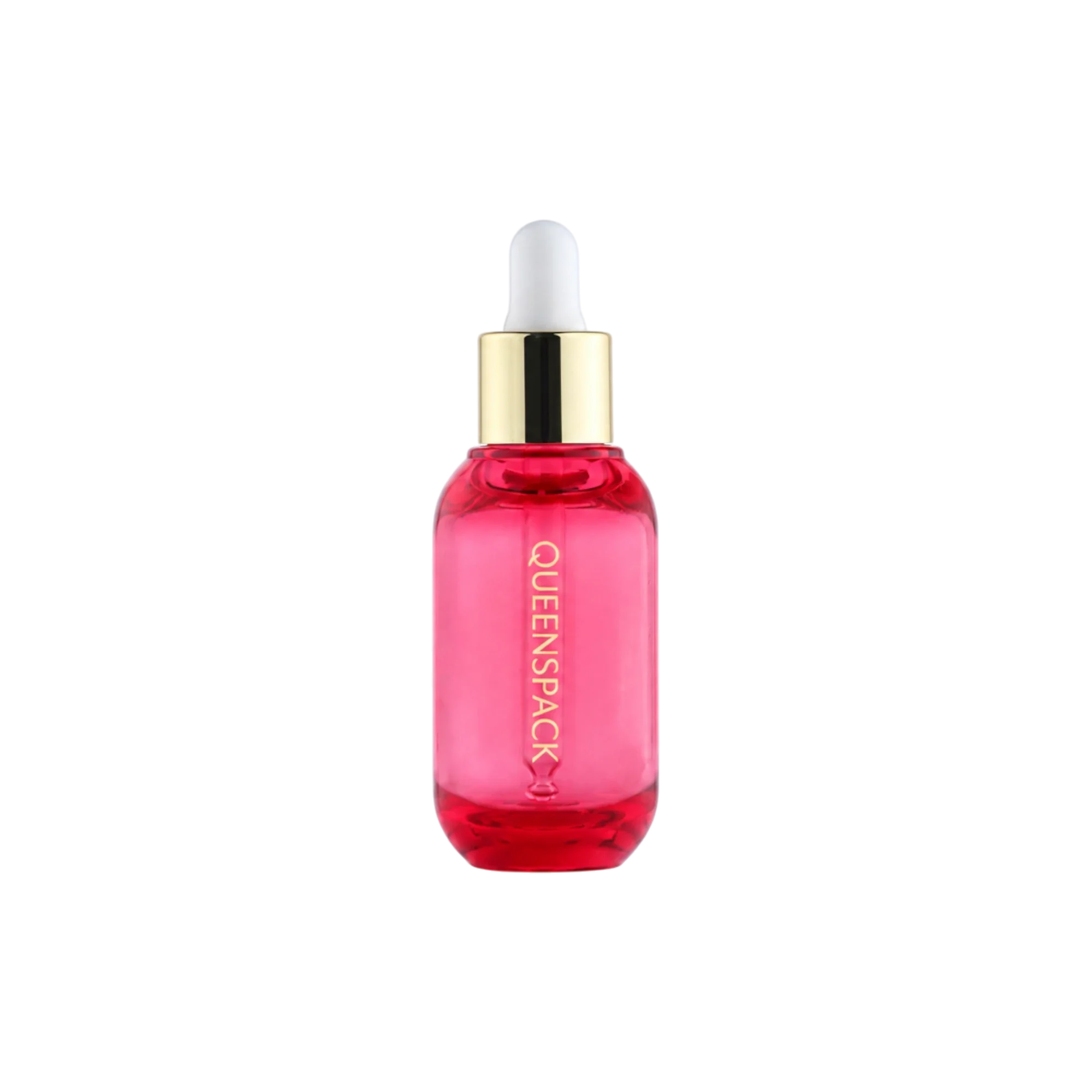 Queens Packaging Co., ltd. 0.51oz / 15ml Glass-Like PETG Round Dropper Bottle with Bulb Dropper with Metallized Collar