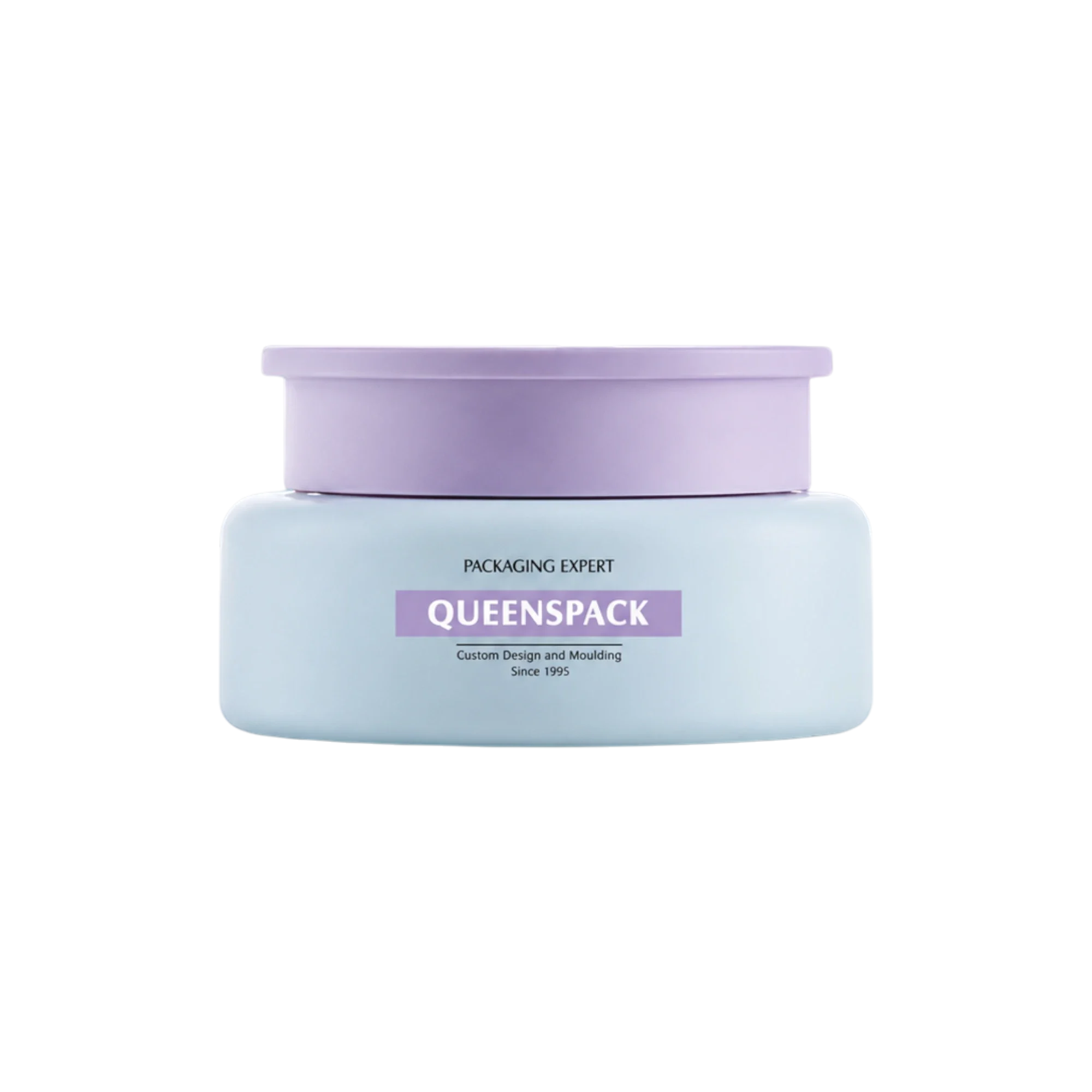 Queens Packaging Co., ltd.  1.7oz / 50ml Monomaterial PP Low-Profile Round Cream Jar with PP Threaded Closure & Sealing Disc