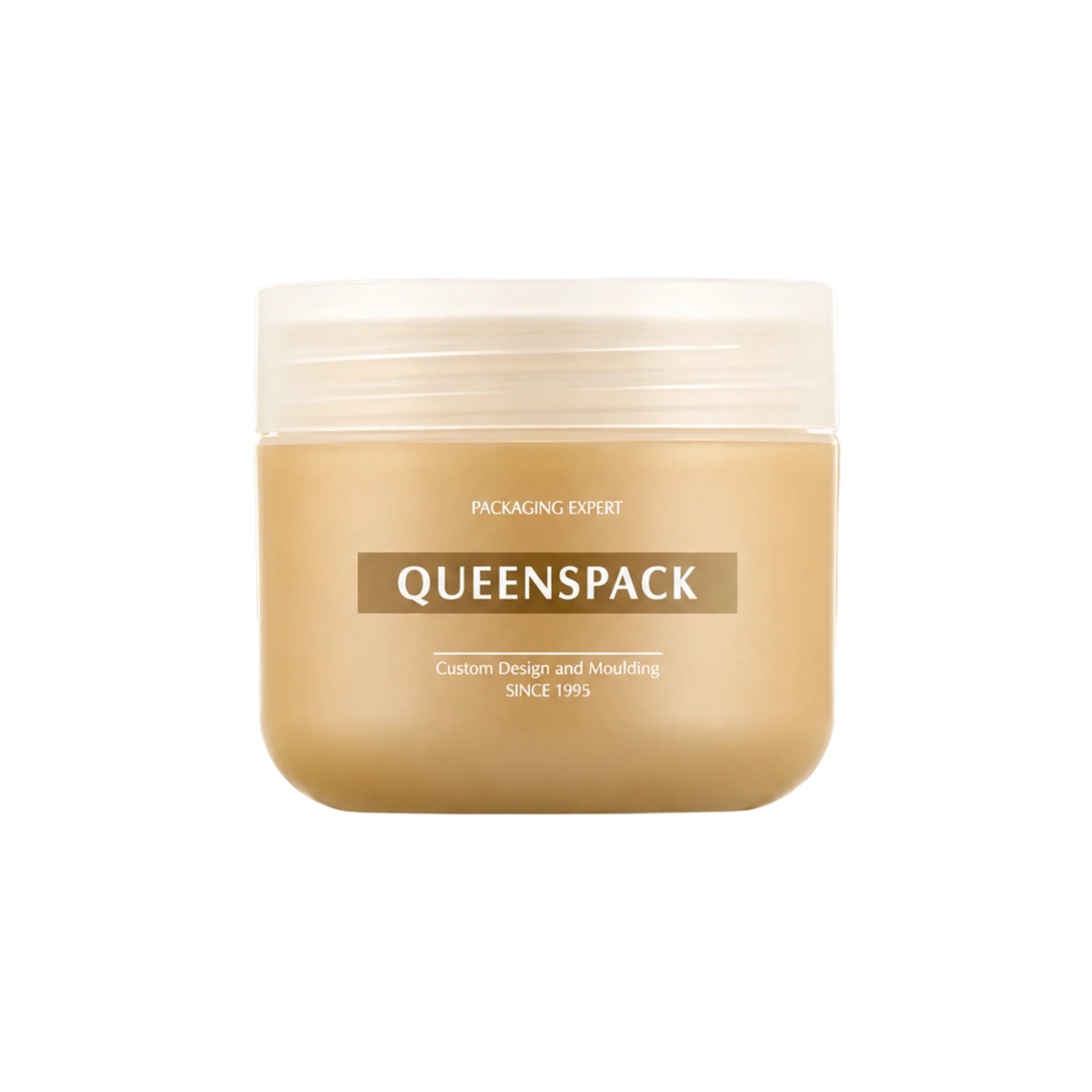 Queens Packaging Co., ltd. 3.4oz / 100ml Monomaterial PP Double-Wall Round Cosmetic Jar with Flush Cap & PP Sealing Disc