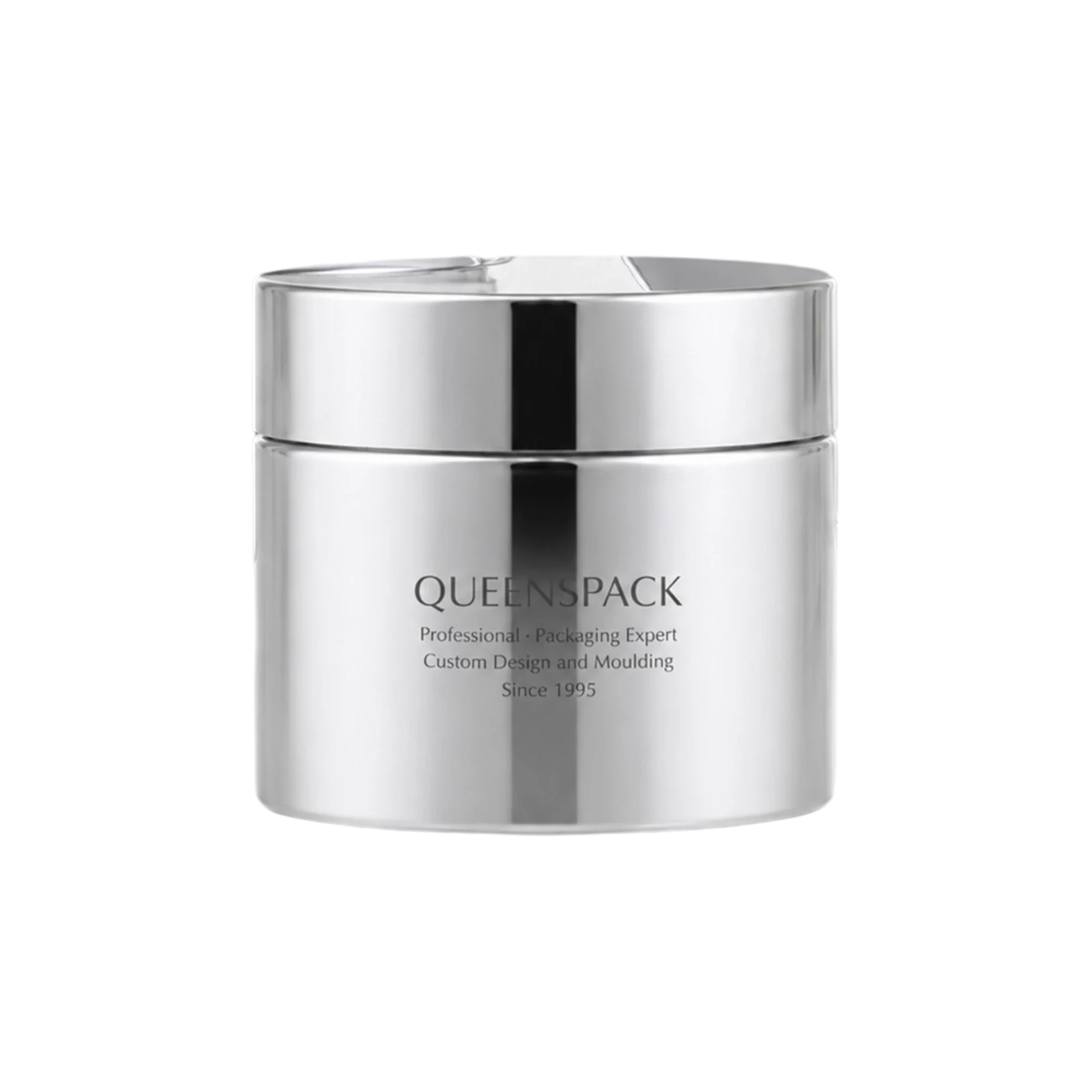 Queens Packaging Co., ltd. 0.51oz / 15ml Aluminum Double-Wall Straight Sided Cream Jar with PP Inner Jar & Flush Aluminum Cap
