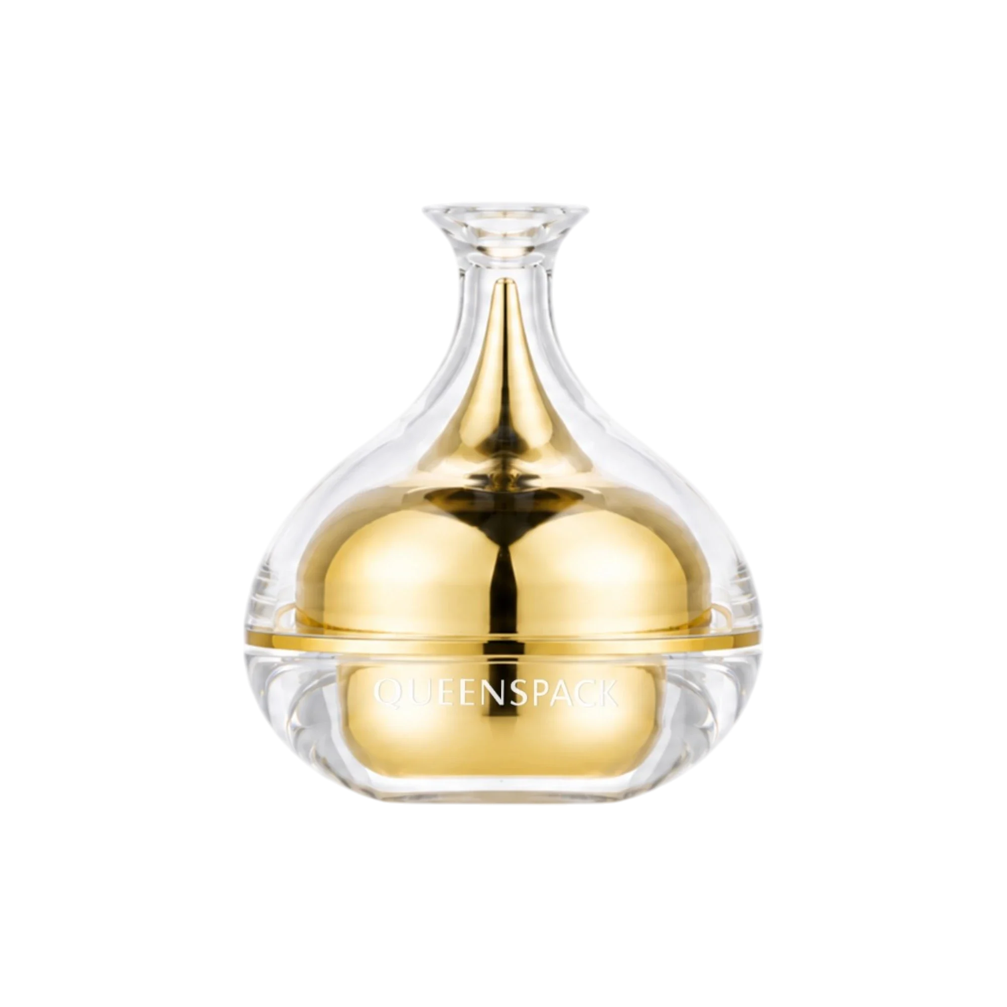 Queens Packaging Co., ltd. 1oz / 30ml MS Double-Wall Round Cream Jar with Teardrop Lid & PP Sealing Disc