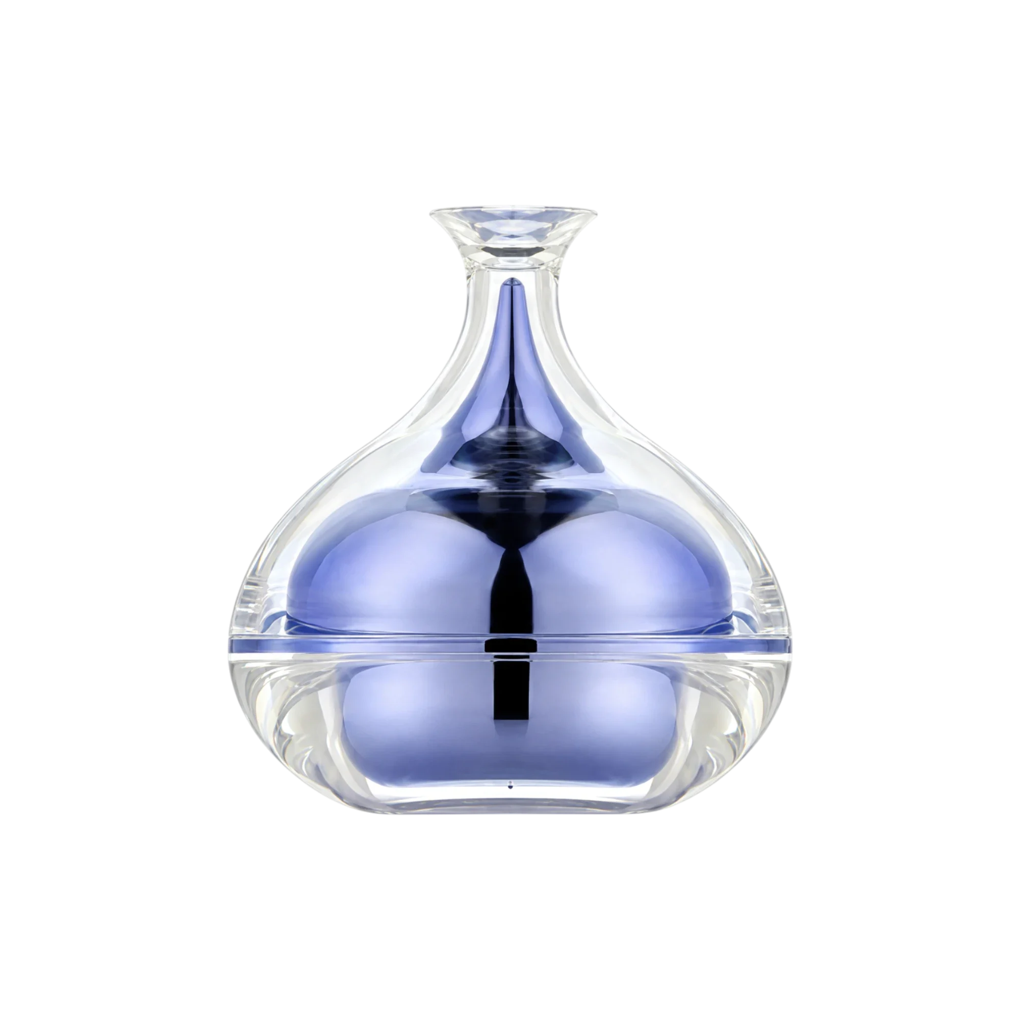 Queens Packaging Co., ltd.  1.7oz / 50ml MS Double-Wall Round Cream Jar with Teardrop Lid & PP Sealing Disc