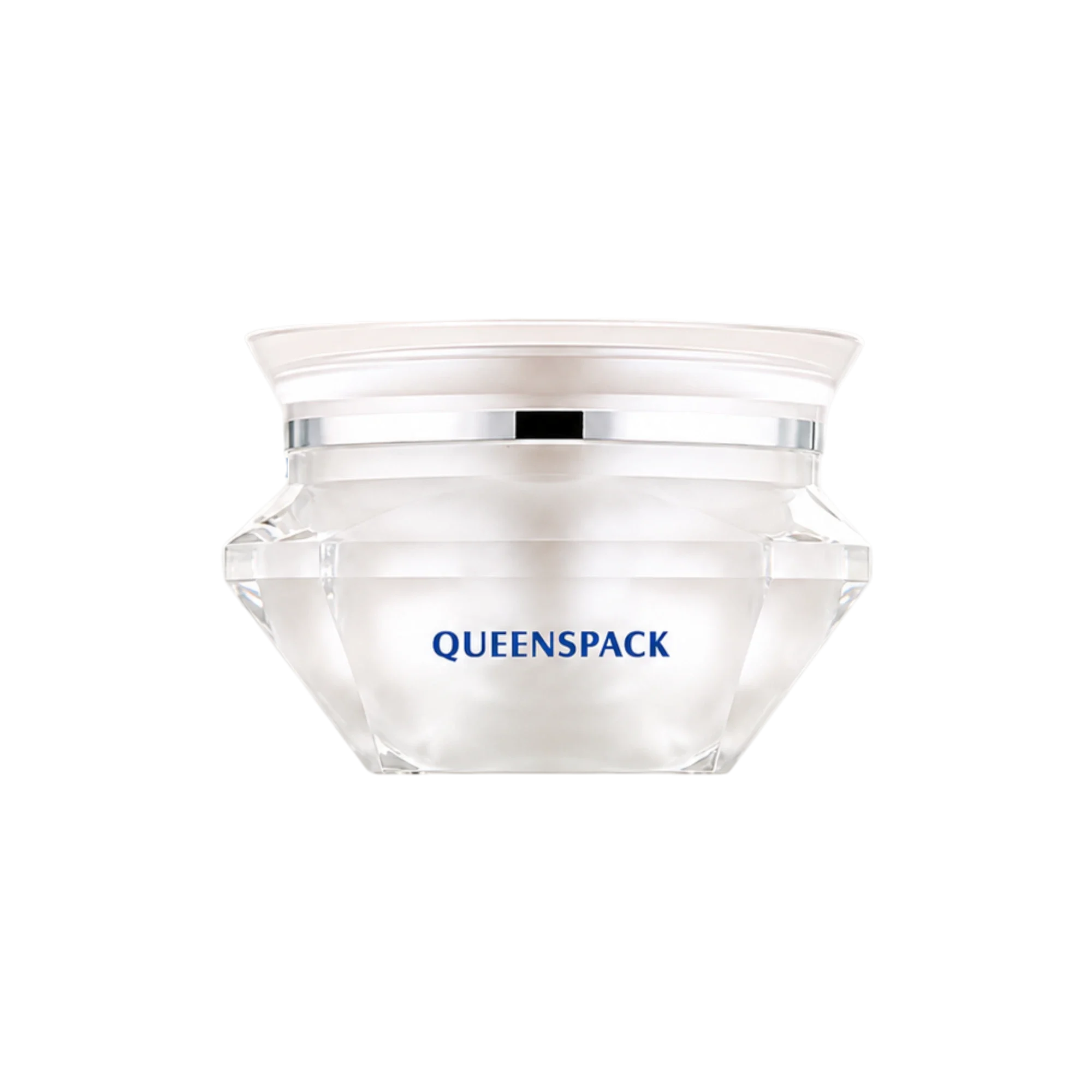 Queens Packaging Co., ltd.  0.51oz / 15ml Acrylic Double-Wall Faceted Jewel Cream Jar & Matching Cap with Silver Accent