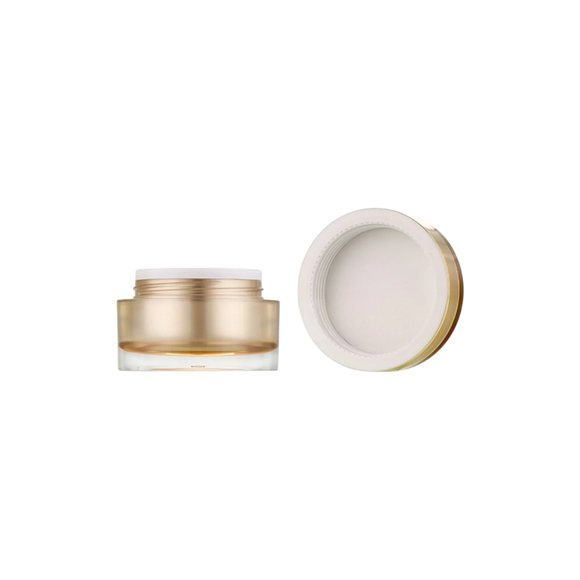 Queens Packaging Co., ltd. 1.7oz / 50ml MS Double-Wall Straight Sided Cream Jar with Flush PP Cap