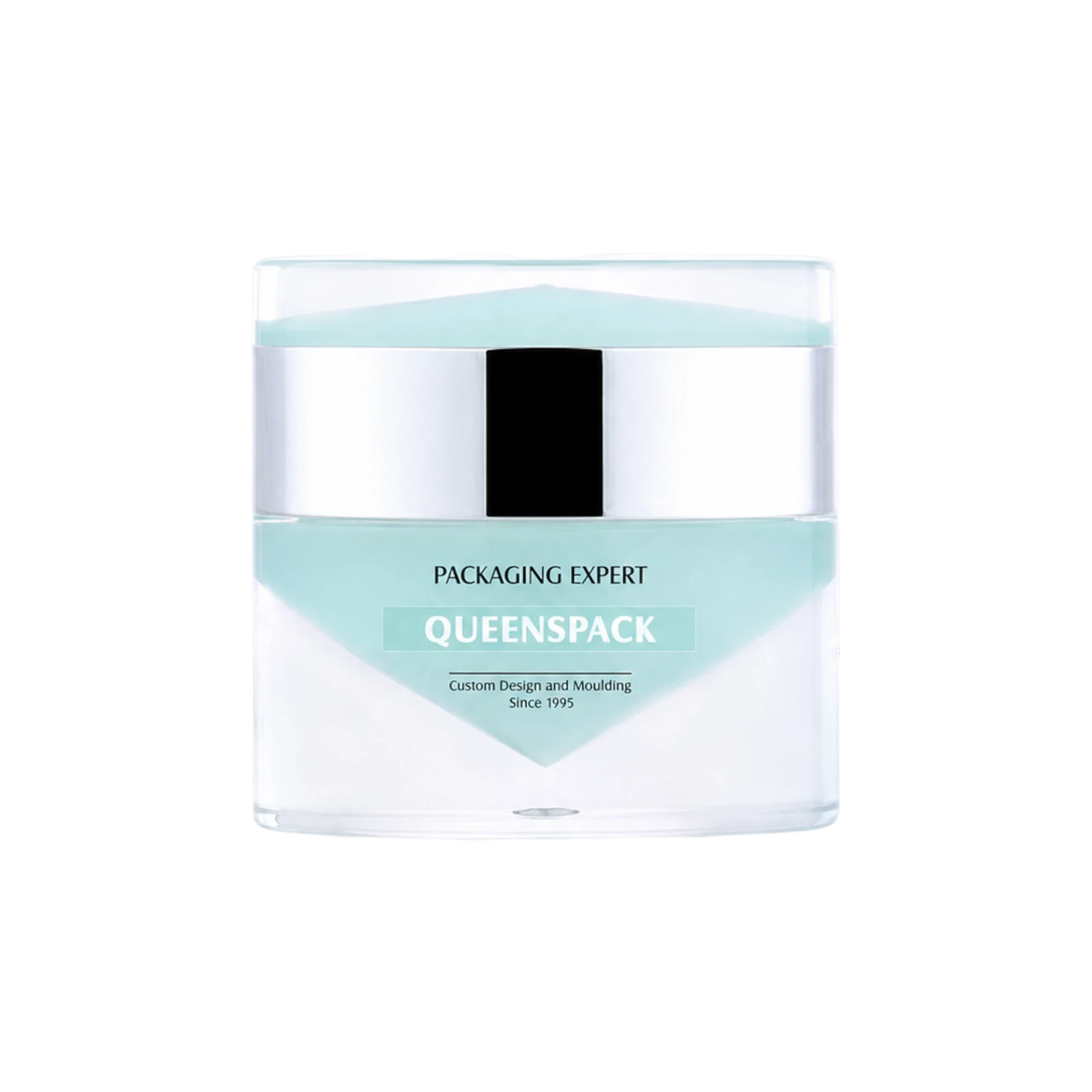 Queens Packaging Co., ltd.  1oz / 30ml Acrylic Double-Wall Straight Sided Cream Jar with Matching Closure & PP Sealing Disc