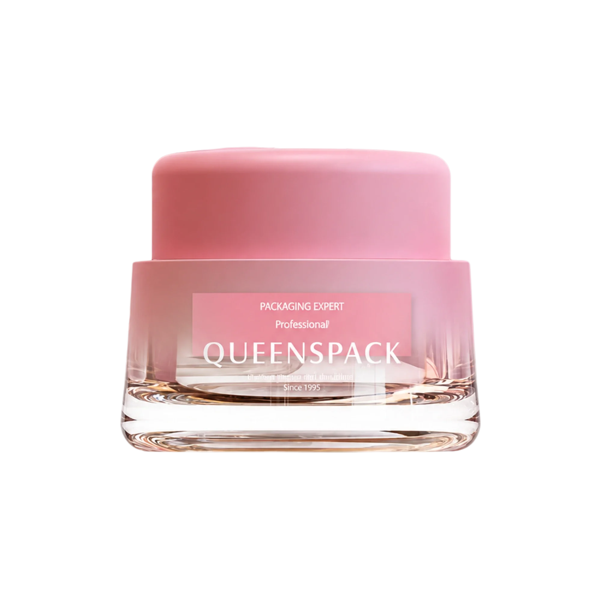 Queens Packaging Co., ltd. 1oz / 30ml PETG Thick-Wall Straight Sided Cream Jar with ABS Closure & PP Sealing Disc