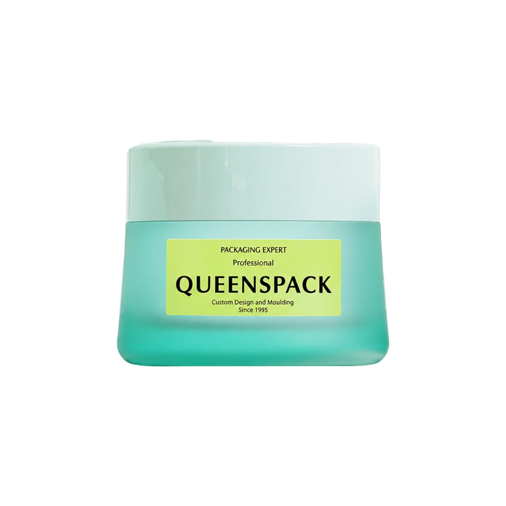 Queens Packaging Co., ltd. 1.7oz / 50ml PETG Thick-Wall Straight Sided Cream Jar with ABS Closure & PP Sealing Disc
