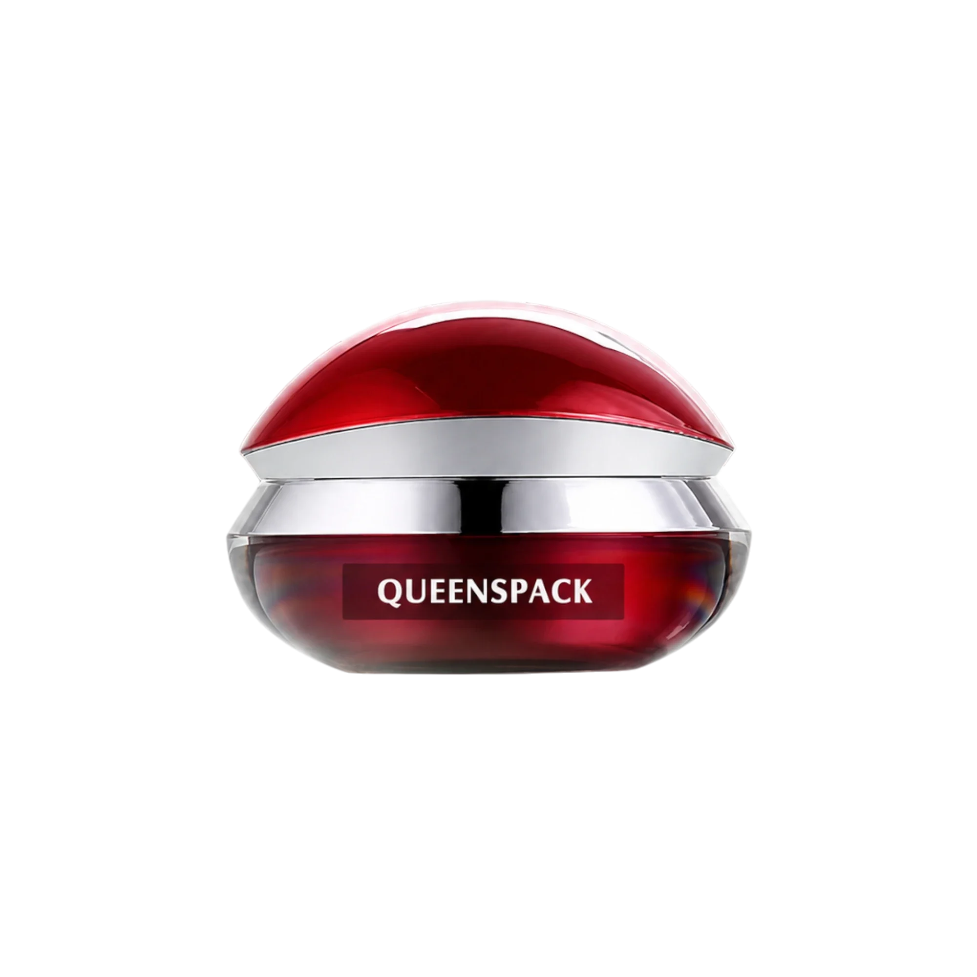 Queens Packaging Co., ltd. 1oz / 30ml Acrylic Double-Wall Round Luxury Cream Jar with Metallic Accent Band, Domed Cap & PE Sealing Disc
