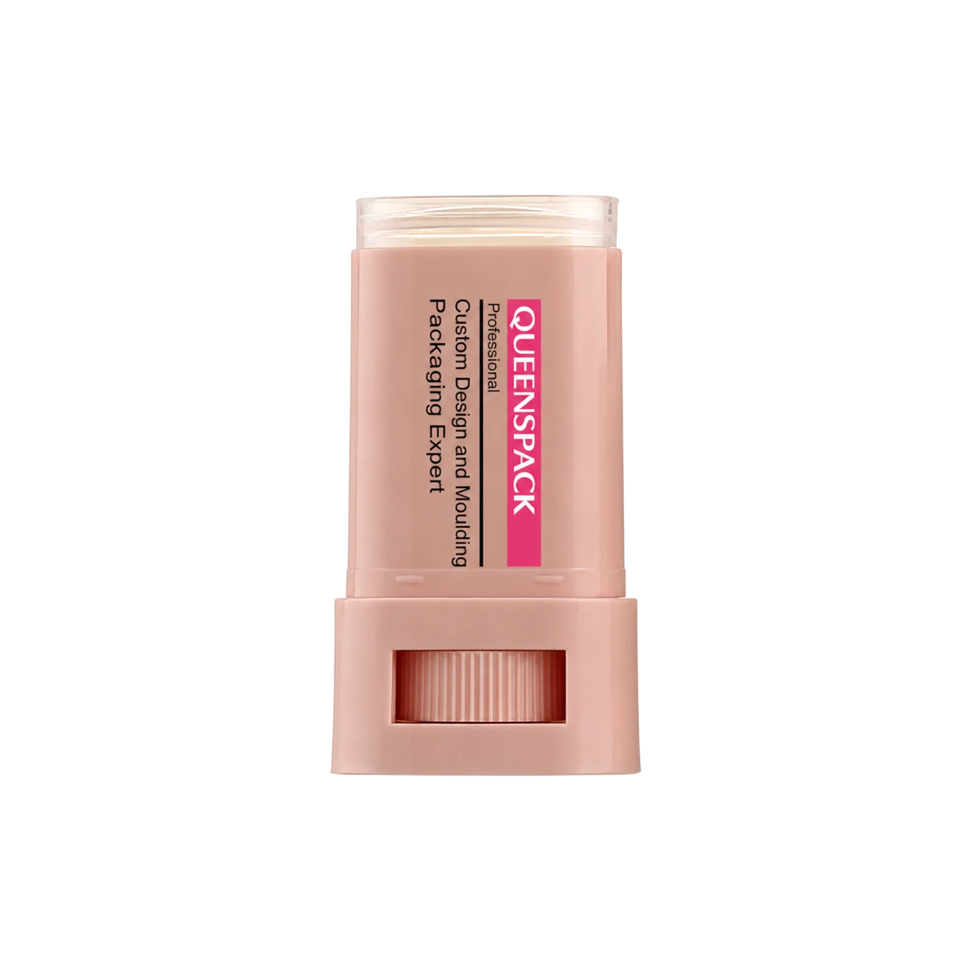 Queens Packaging Co., ltd. 0.51oz / 15ml PETG Top-Fill Slim Oval Twist-Up Balm Stick