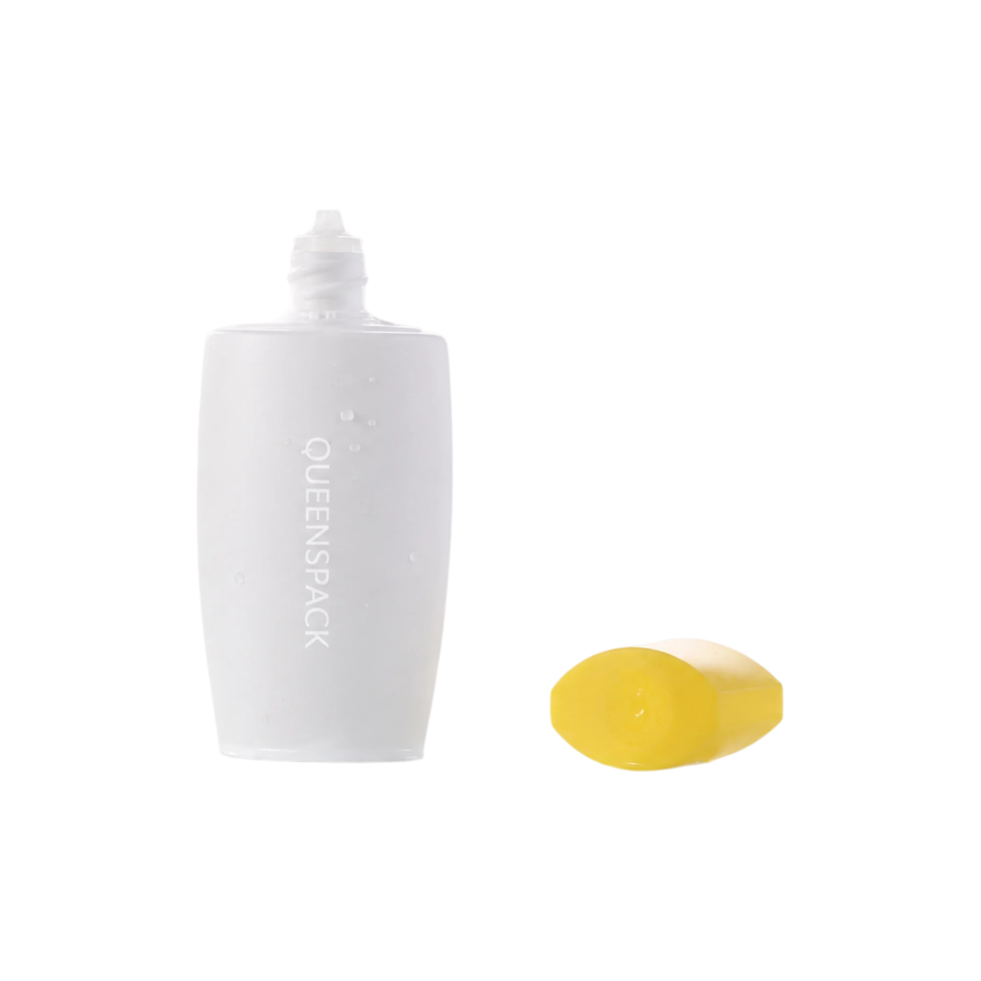 Queens Packaging Co., ltd. 1oz / 30ml PE Round Tottle with Integrated Dropper Nozzle