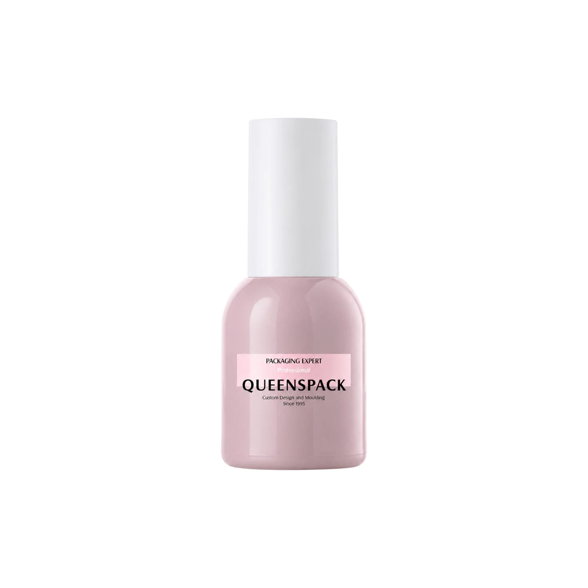 Queens Packaging Co., ltd. 0.51oz / 15ml PP Nail-Polish Style Airless Pump Bottle with PP Overcap & Pump, 0.23cc Dosage