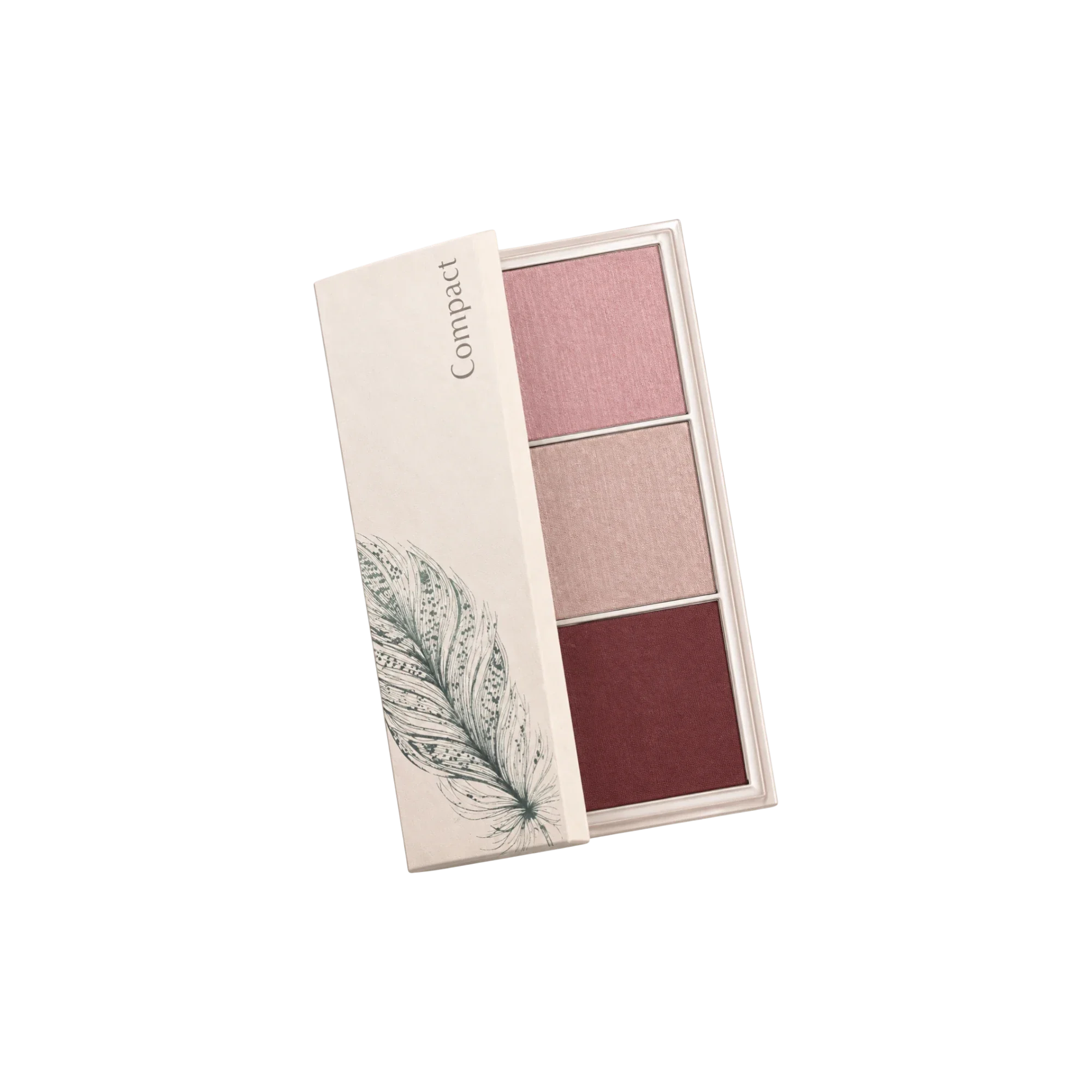 Hangzhou Ecopack Technology Co., Ltd 19.5g 3-Pan Rectangular ABS Eyeshadow Palette with Rectangular Wells, Mirror & Magnetic Closure