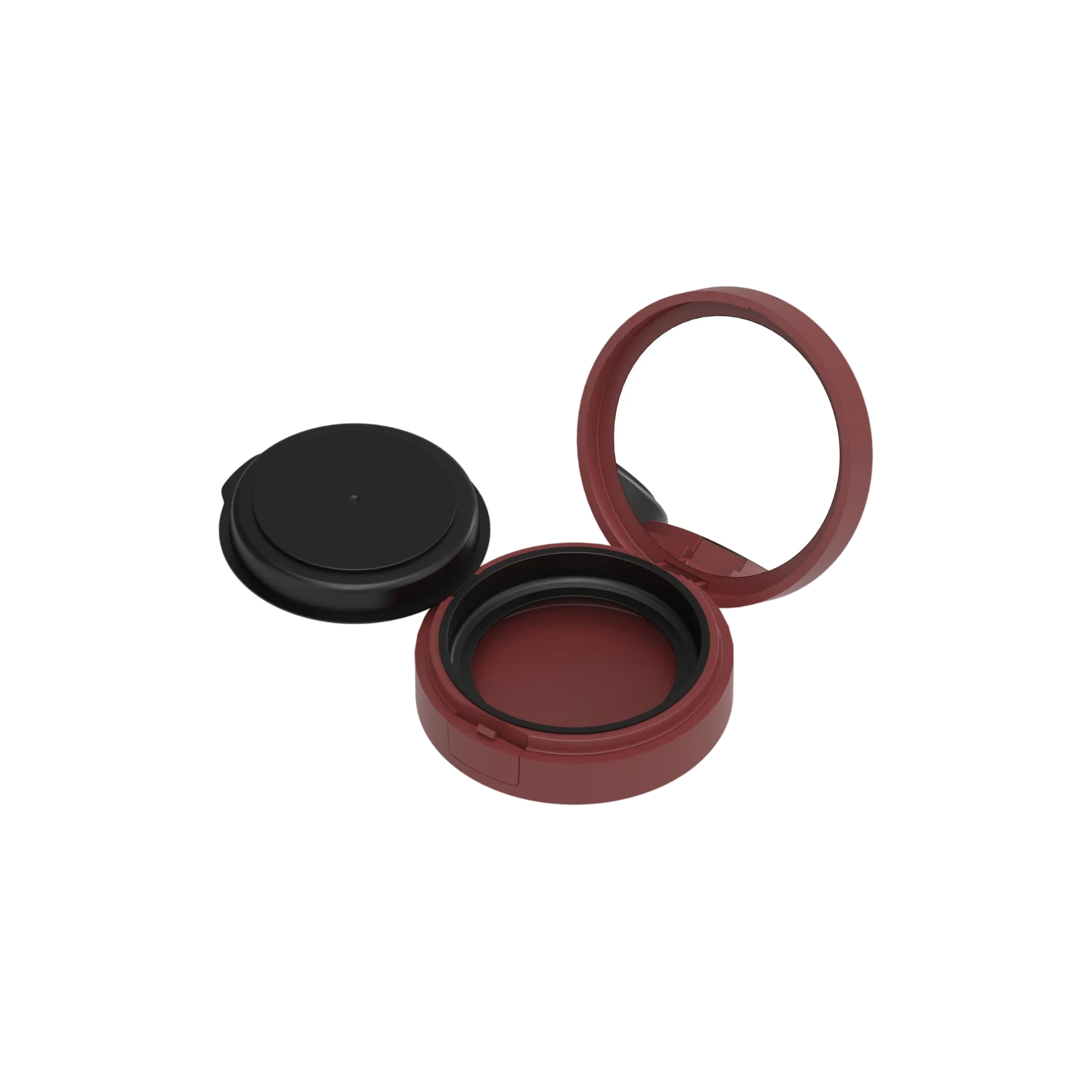 Hangzhou Ecopack Technology Co., Ltd 25g Single-Pan Round PETG, ABS & PP Cushion Compact with Mirror, Applicator Well and Push-Button Secure Closure