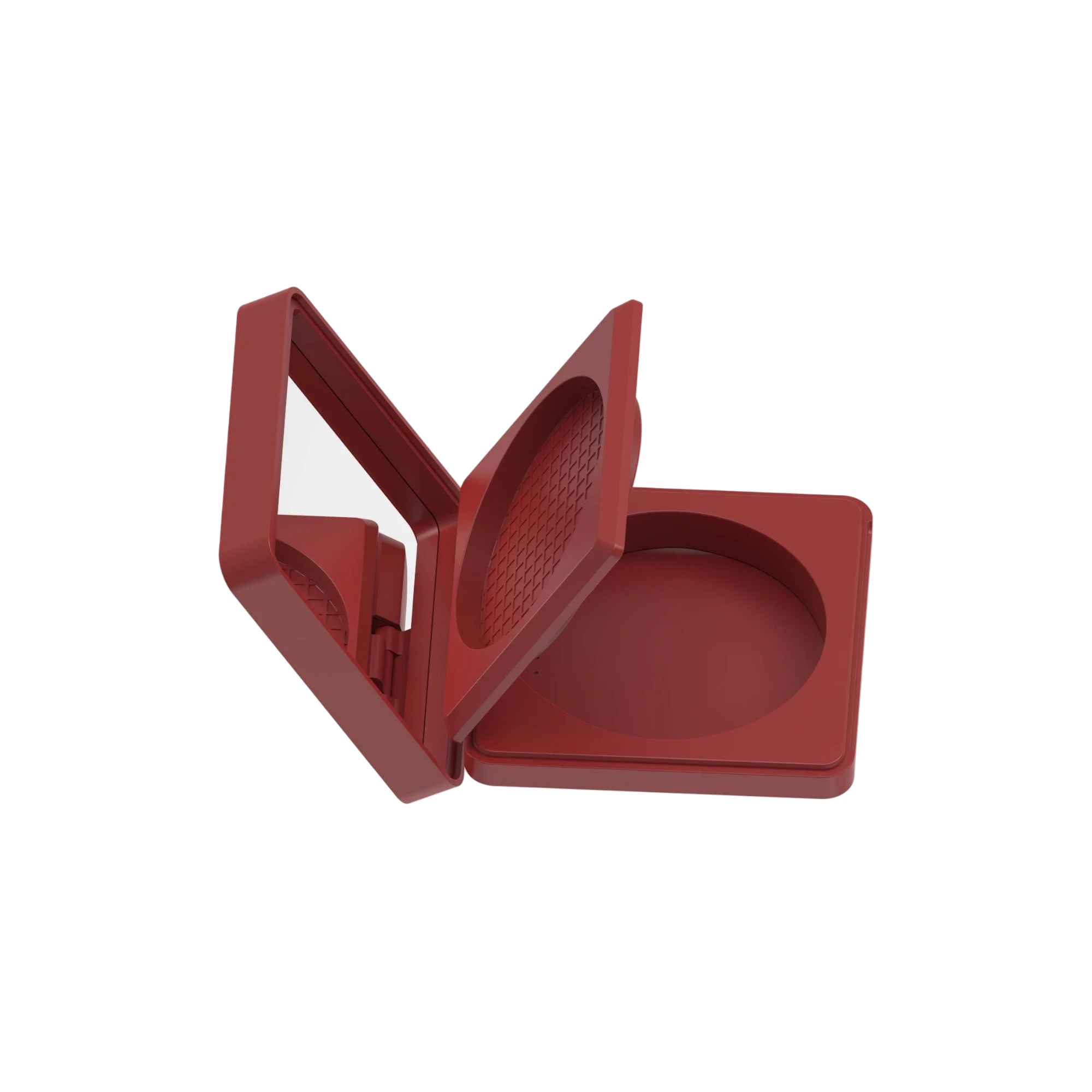 Hangzhou Ecopack Technology Co., Ltd 16g Deep Well Two-Tier Square ABS Cosmetic Compact with Mirror & Applicator Well