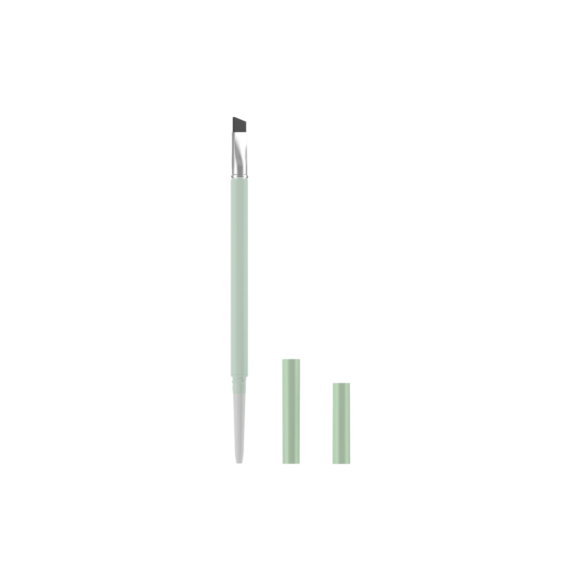 Hangzhou Ecopack Technology Co., Ltd ABS Slim Cylinder Twist-Up Eyeliner & Lip Liner 2mm Pencil with Flat Angled Brush Tip