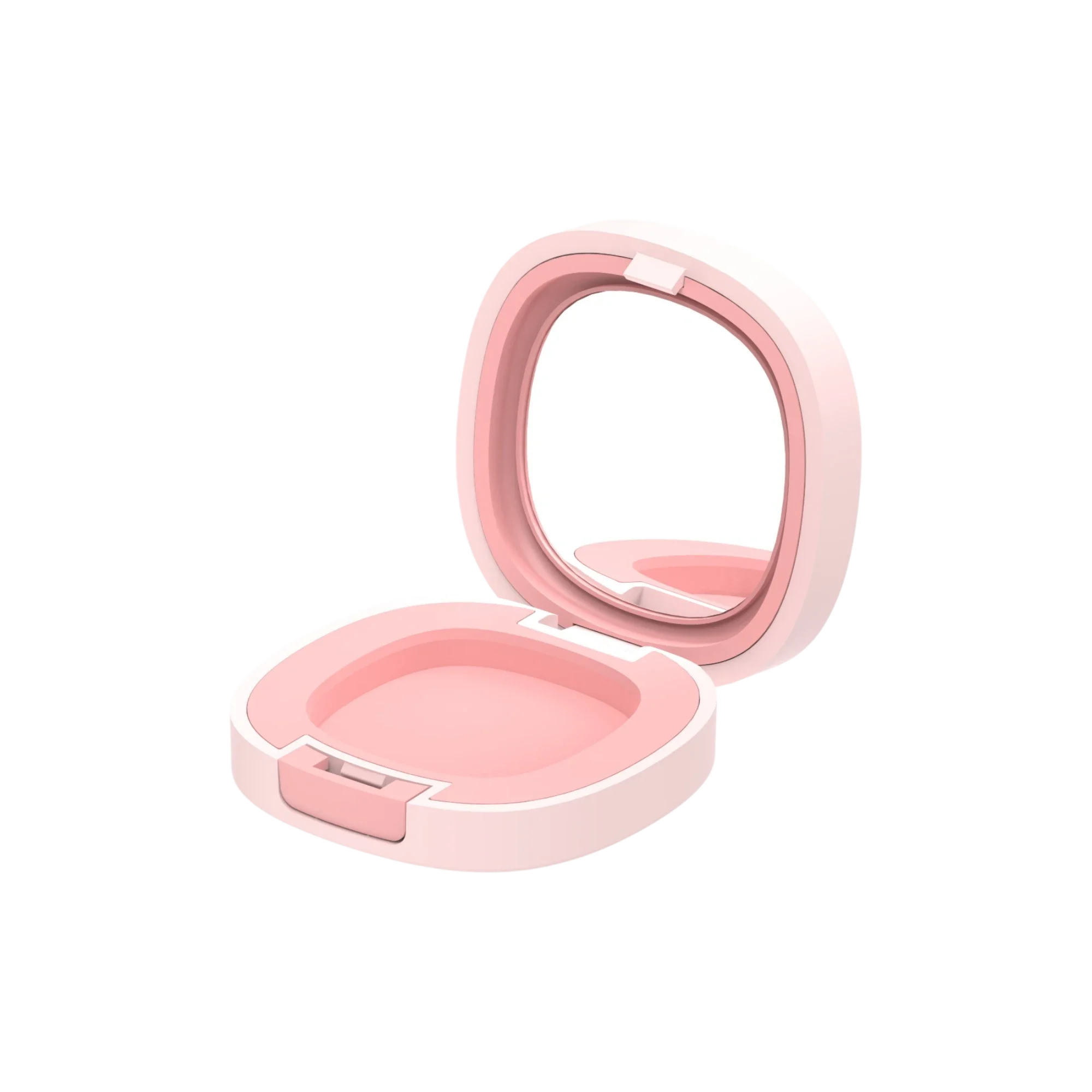Hangzhou Ecopack Technology Co., Ltd 4g Deep Well Single-Pan Rounded Square PETG & ABS Cosmetic Compact with Mirror & Push Button Closure