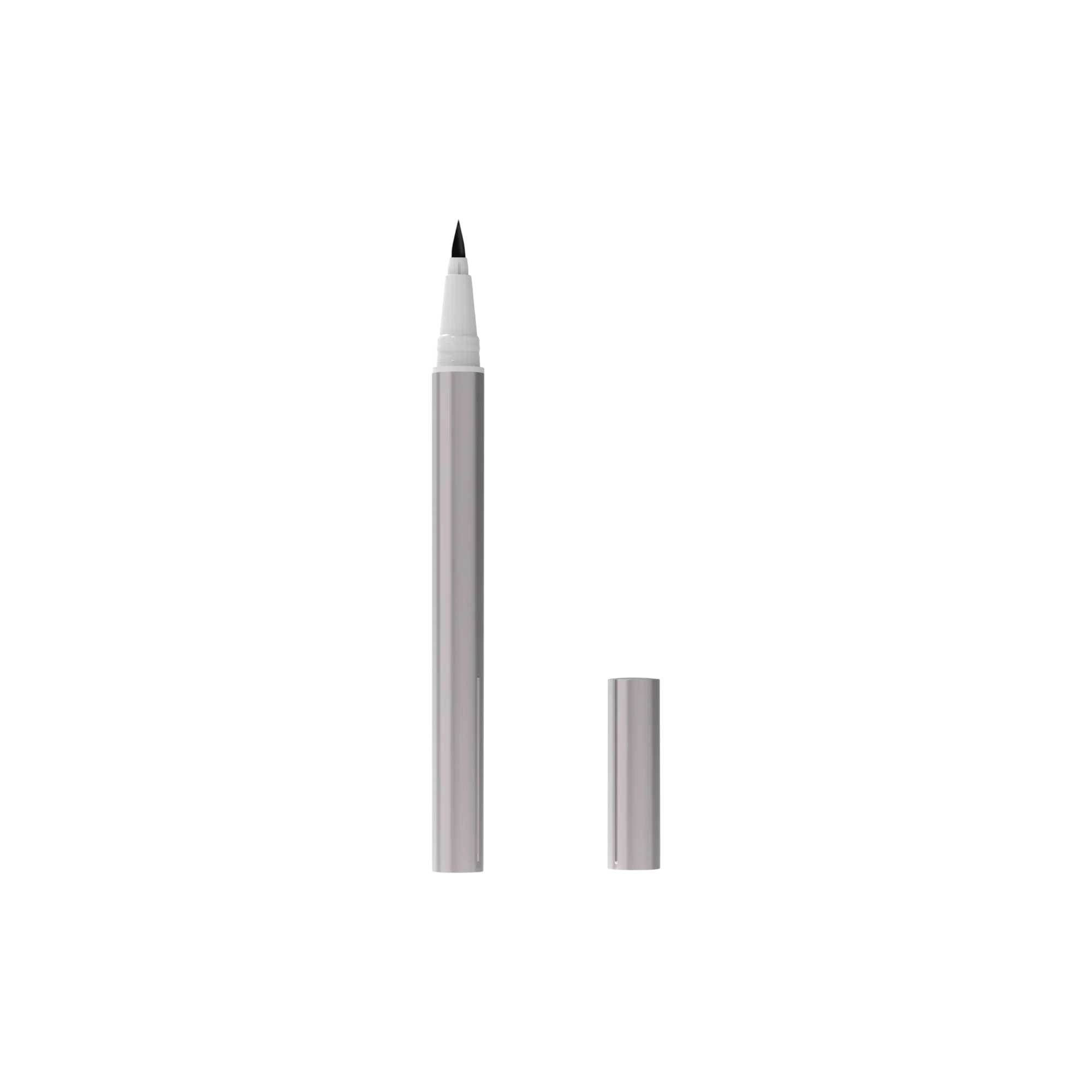 Hangzhou Ecopack Technology Co., Ltd 0.03oz / 1ml PCTA Cylinder Liquid Eyeliner & Lip Liner Pen with Fine Liner Tip & Silver Sleeve Cap
